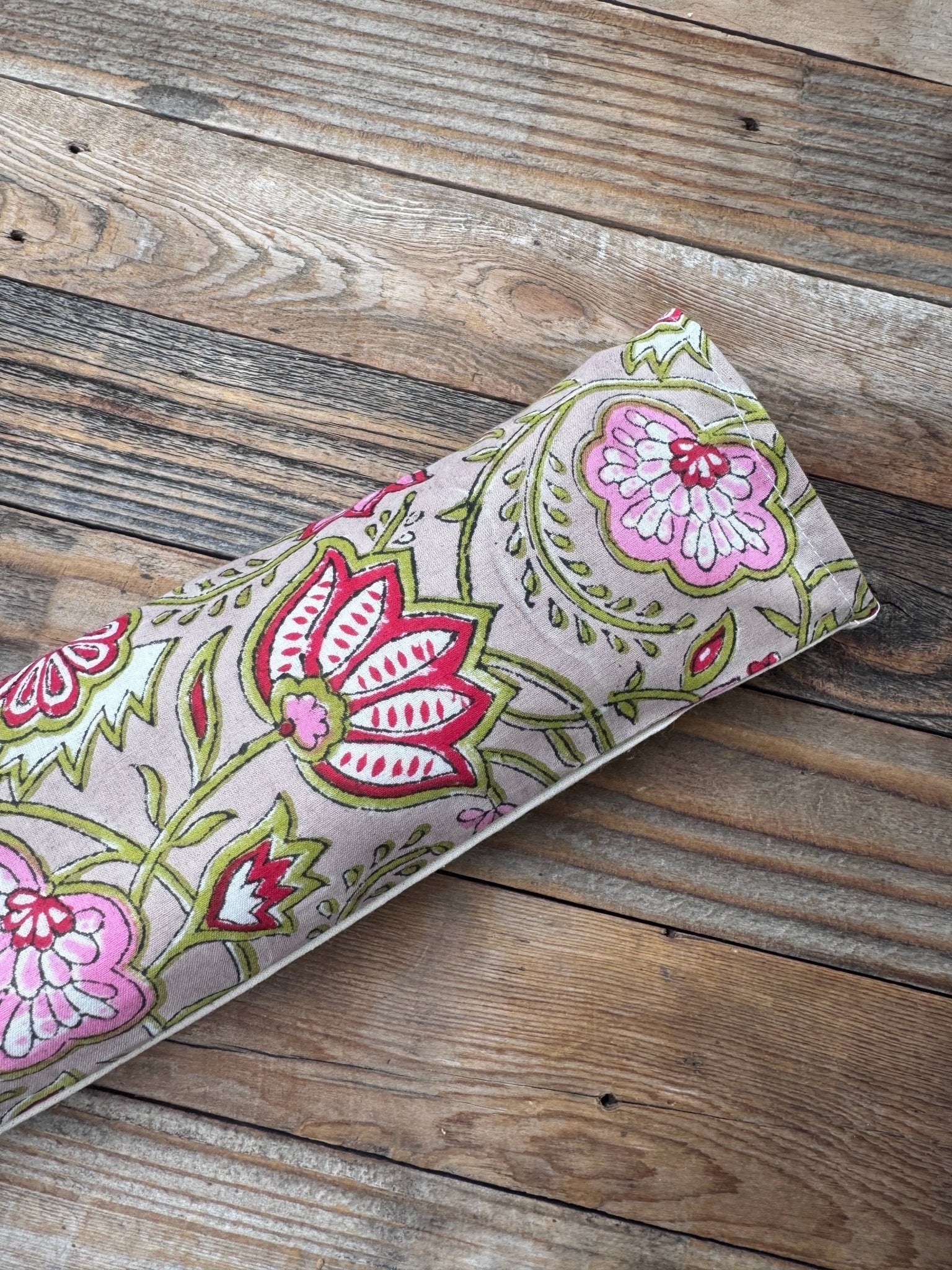 Lavender Eye Pillow / Beige Floral - From Juniper With Love