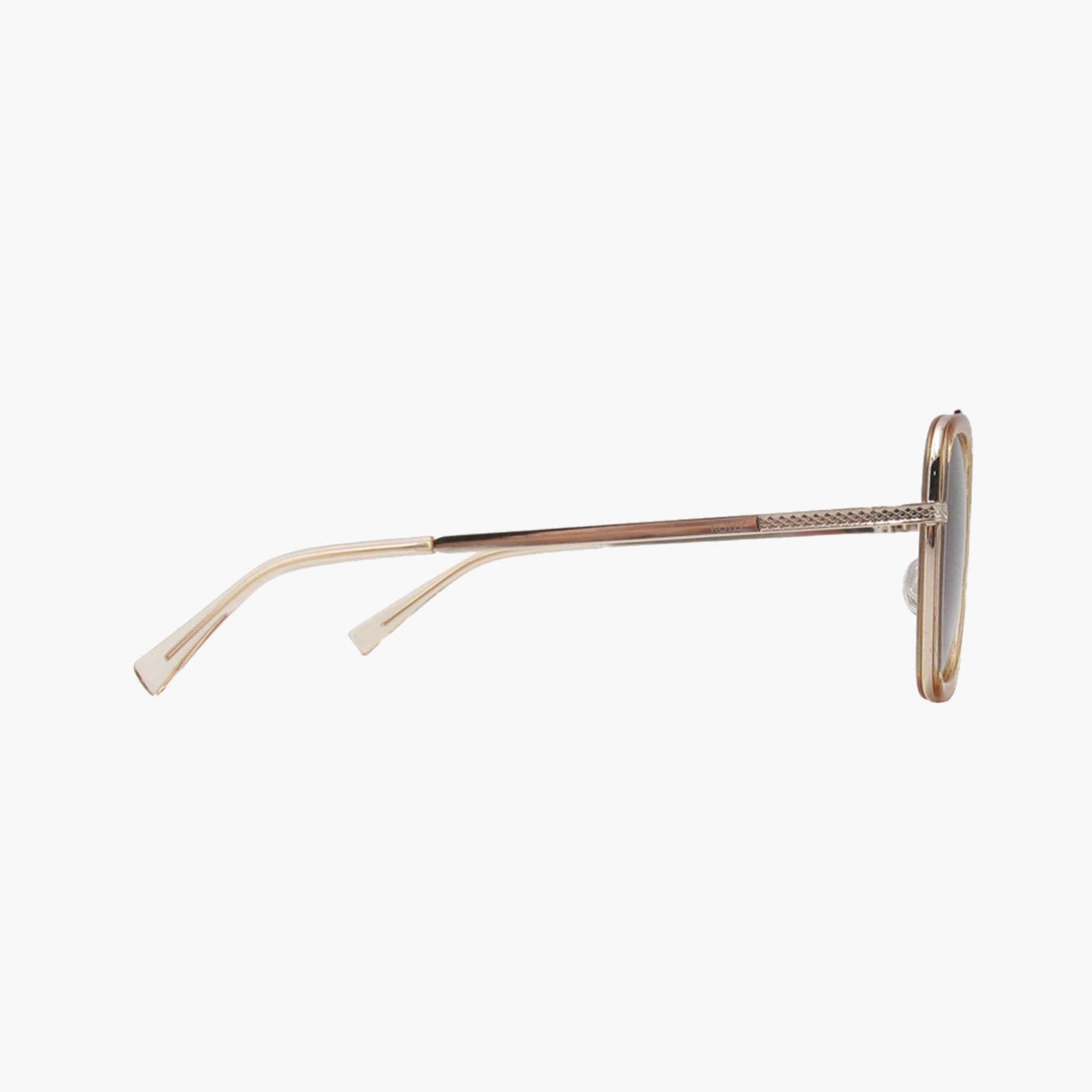 Lex Champagne Polarized Navigator Metal Sunglasses - From Juniper With Love