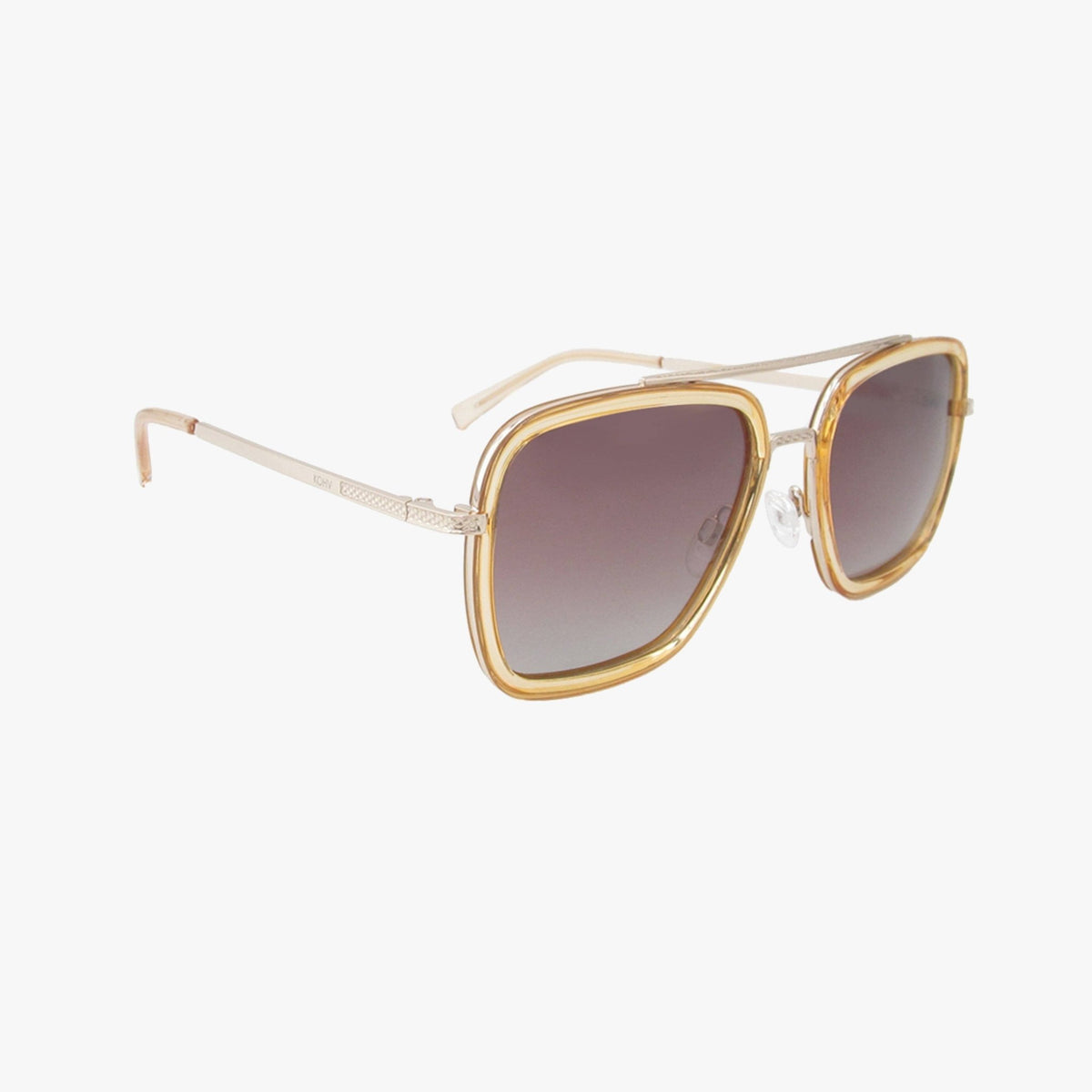 Lex Champagne Polarized Navigator Metal Sunglasses - From Juniper With Love