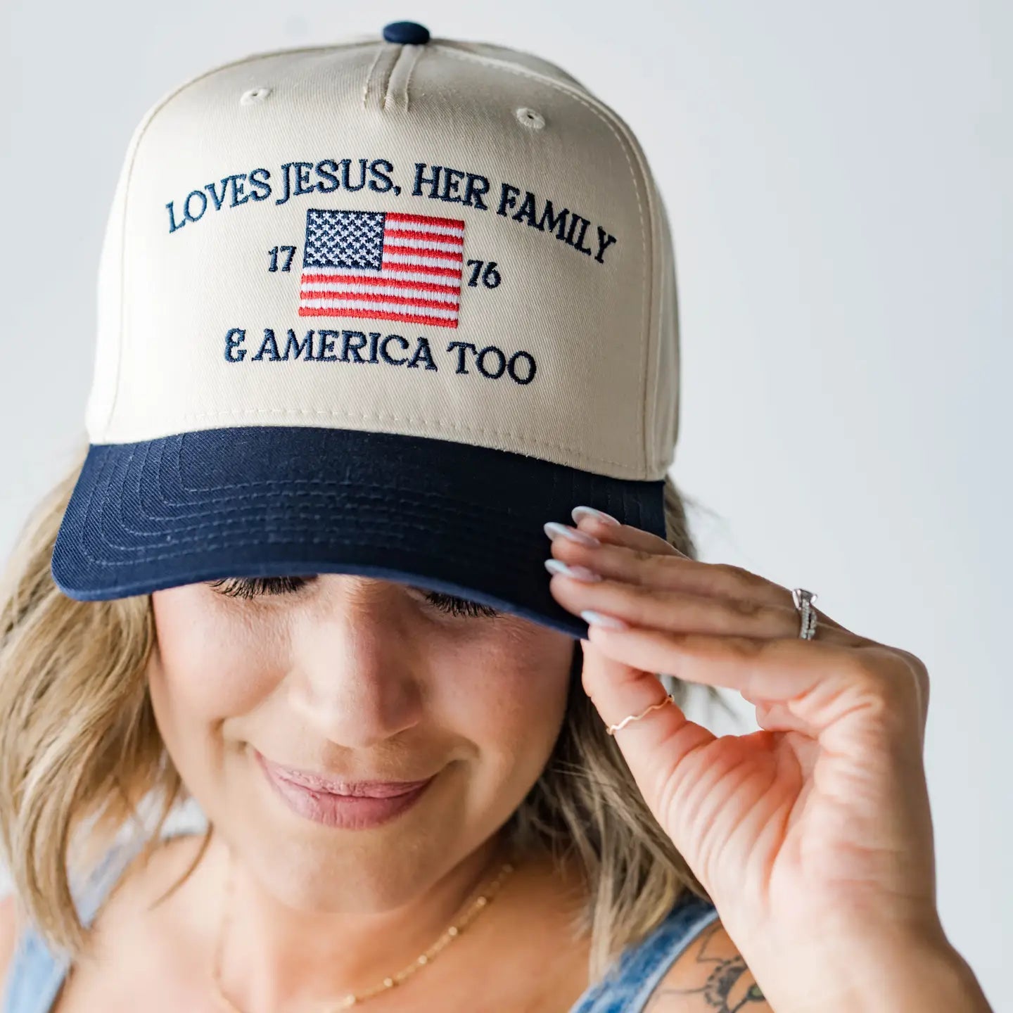 Loves Jesus, Her Family & America Too Hat - From Juniper With Love