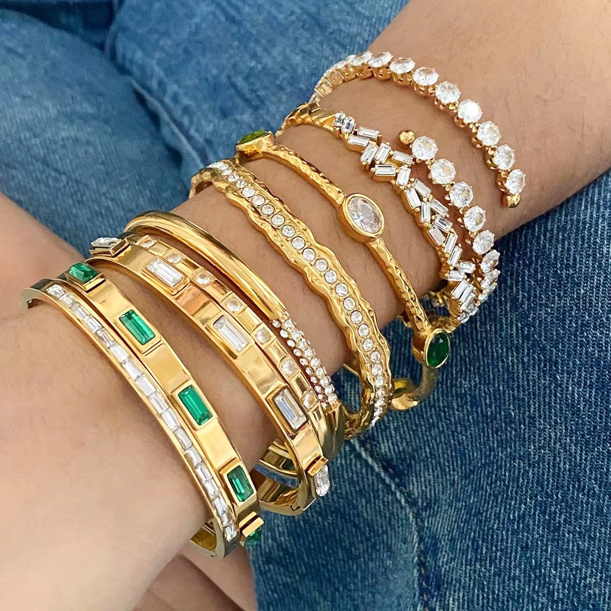 Luxe Baguette Bangle - From Juniper With Love