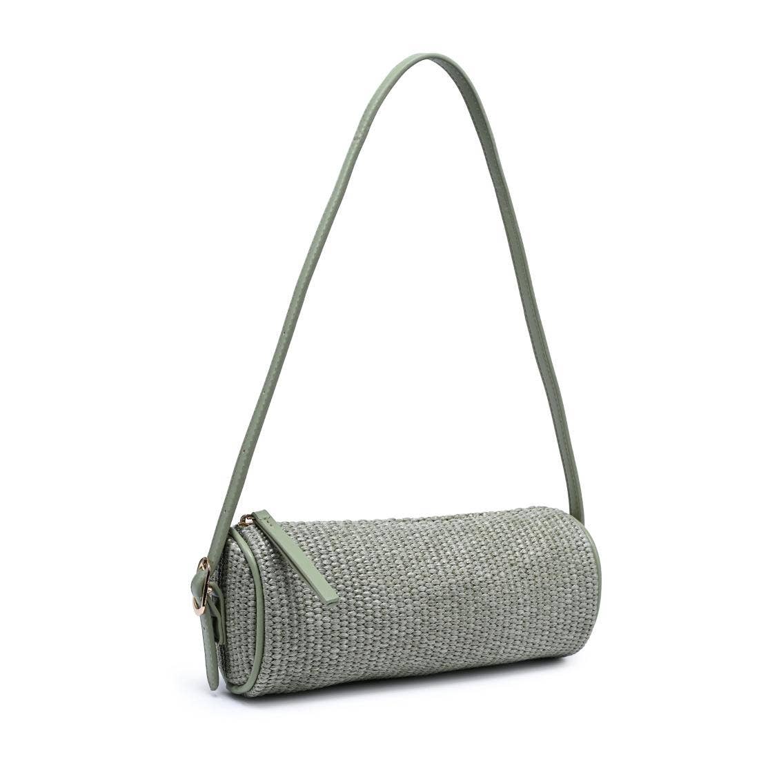 Mila Straw Shoulder Bag / Sage - From Juniper With Love