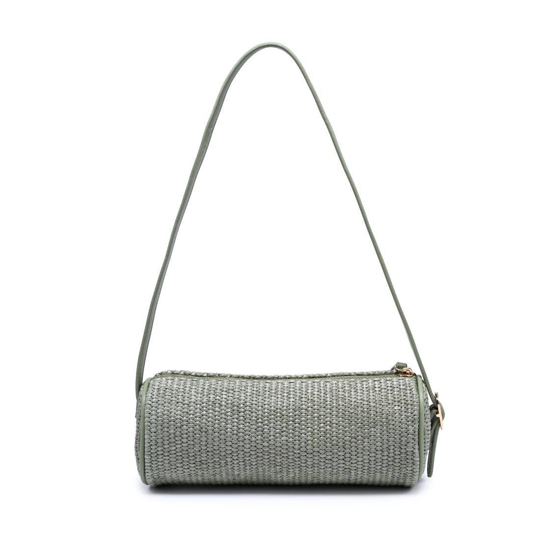Mila Straw Shoulder Bag / Sage - From Juniper With Love
