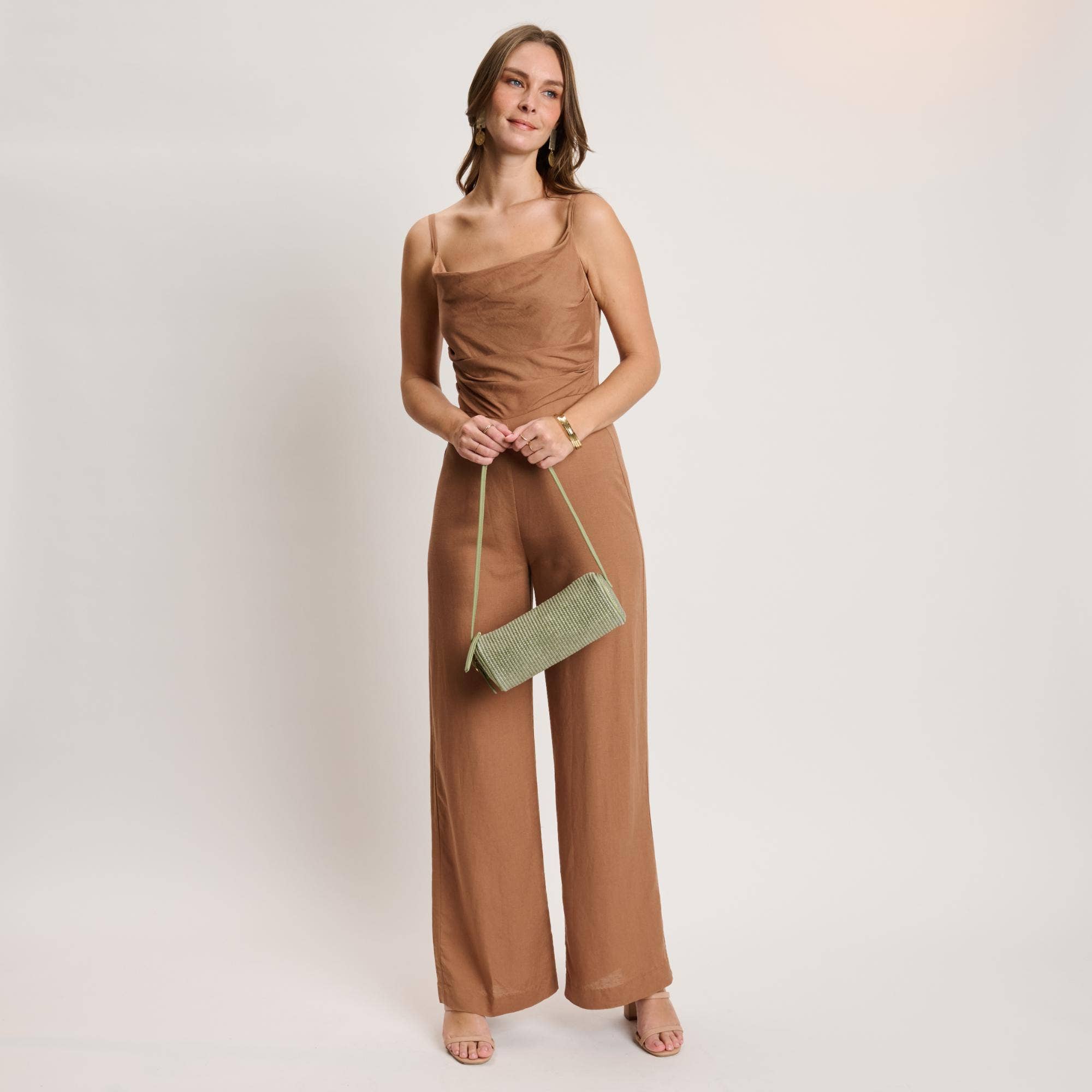 Mila Straw Shoulder Bag / Sage - From Juniper With Love
