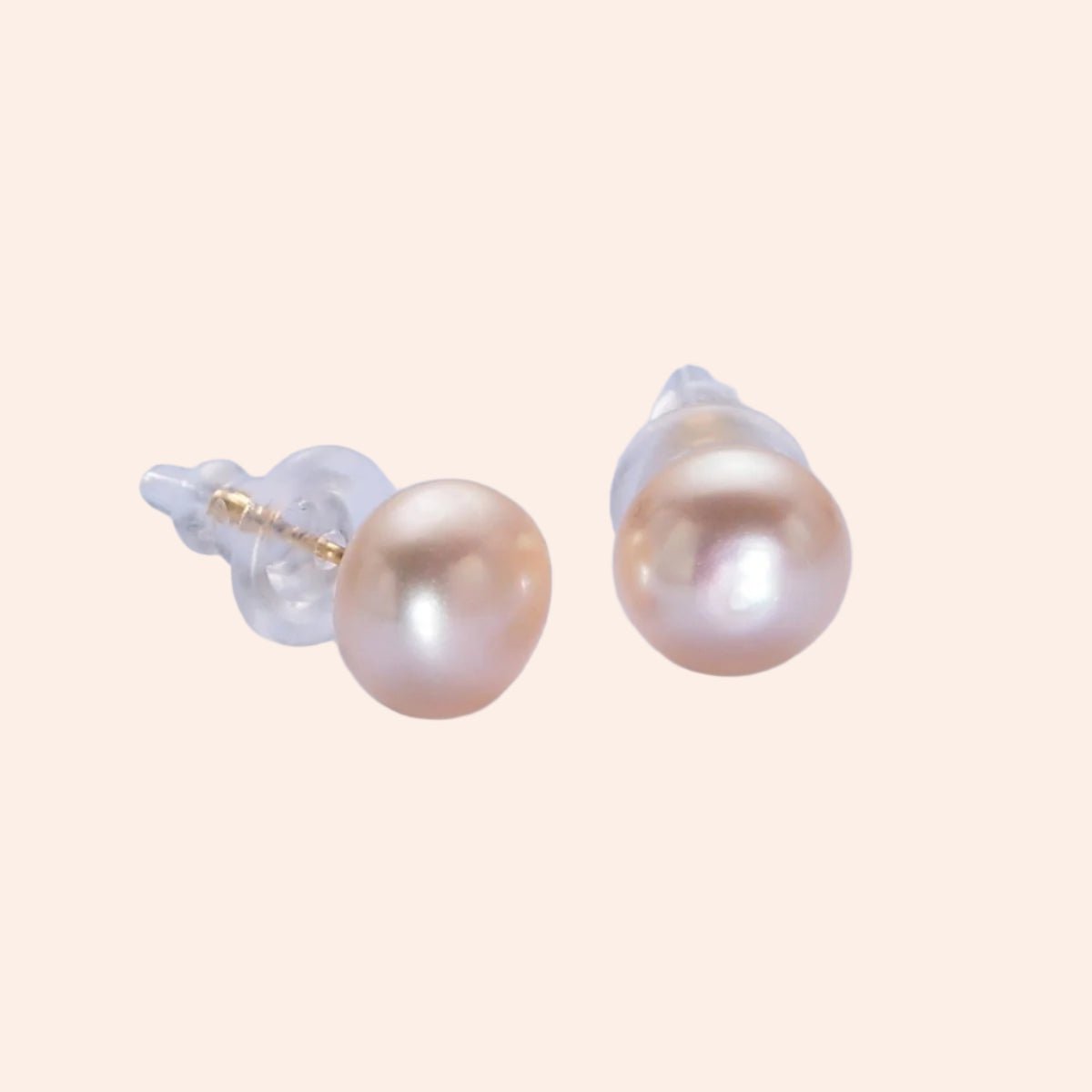 Minimalistic Pearl Stud Earrings - From Juniper With Love