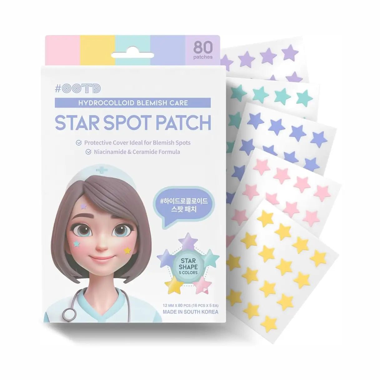 Ootd Star Spot Acne Hydrocolloid Patch (80 Pieces) - From Juniper With Love