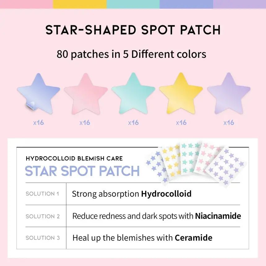 Ootd Star Spot Acne Hydrocolloid Patch (80 Pieces) - From Juniper With Love