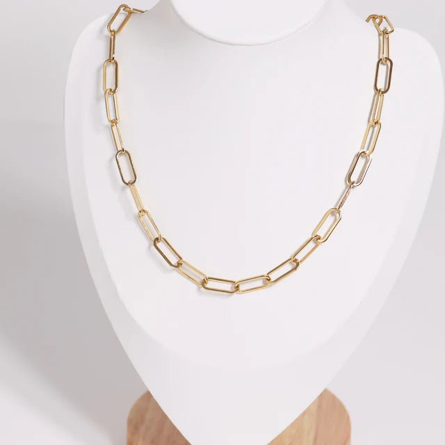 Necklace Paperclip Chain, gold, 4mm, From Juniper With Love