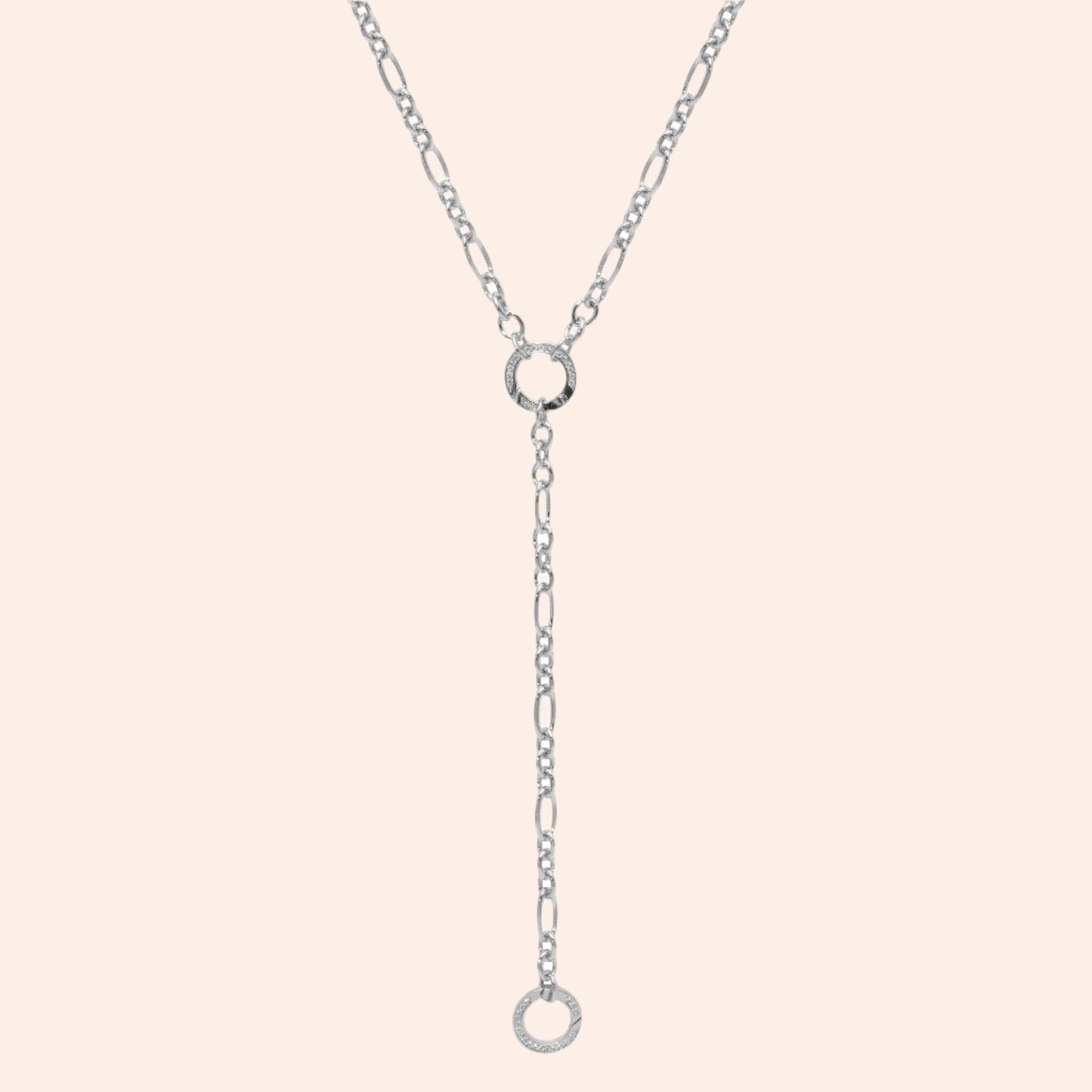 Pave Push Clasp Lariat Charmie Chain - From Juniper With Love