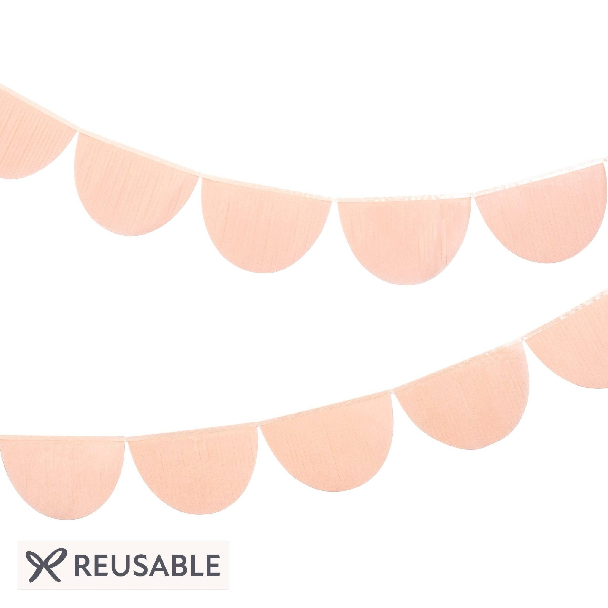 Peach Tissue Paper Scallop Garland Set - From Juniper With Love