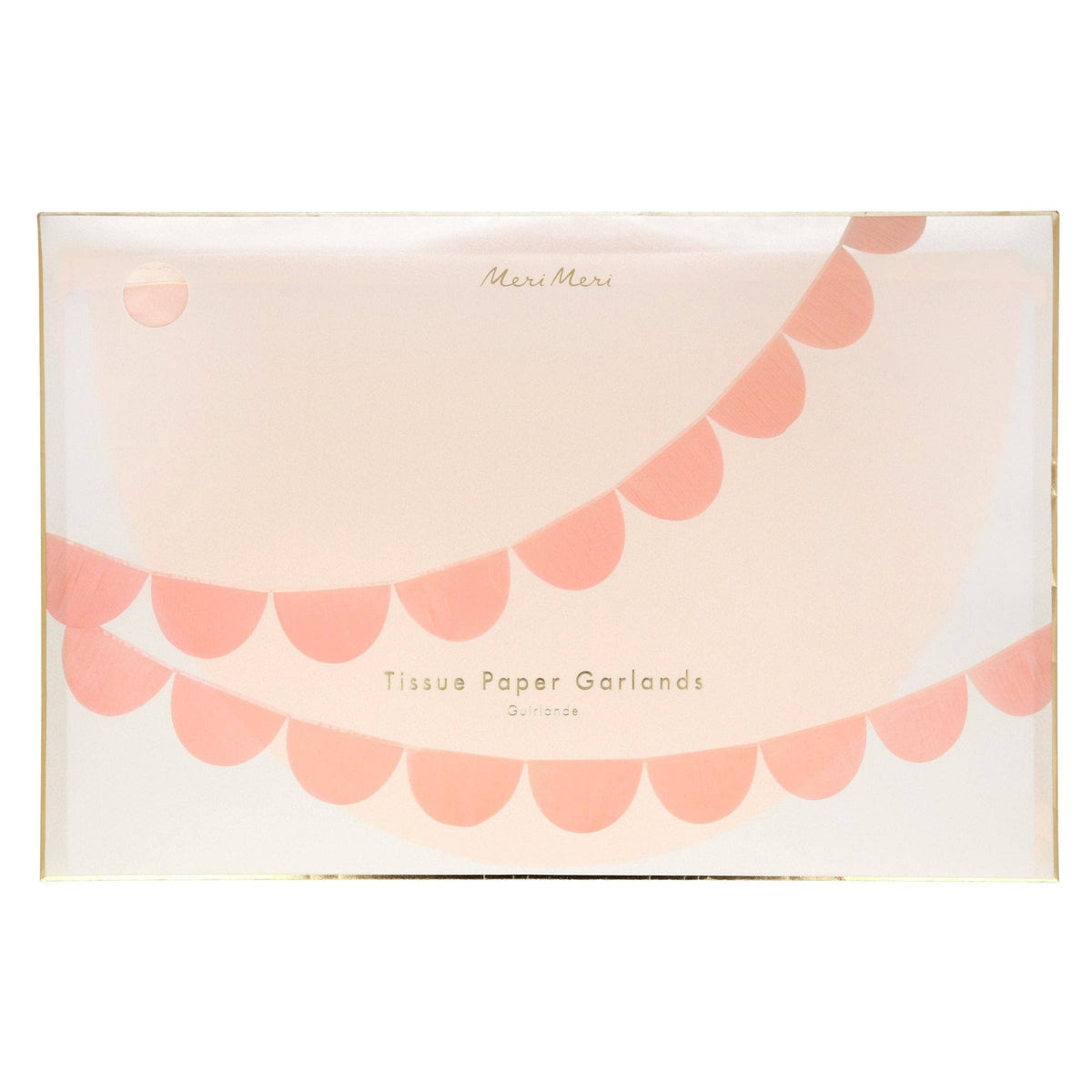 Peach Tissue Paper Scallop Garland Set - From Juniper With Love