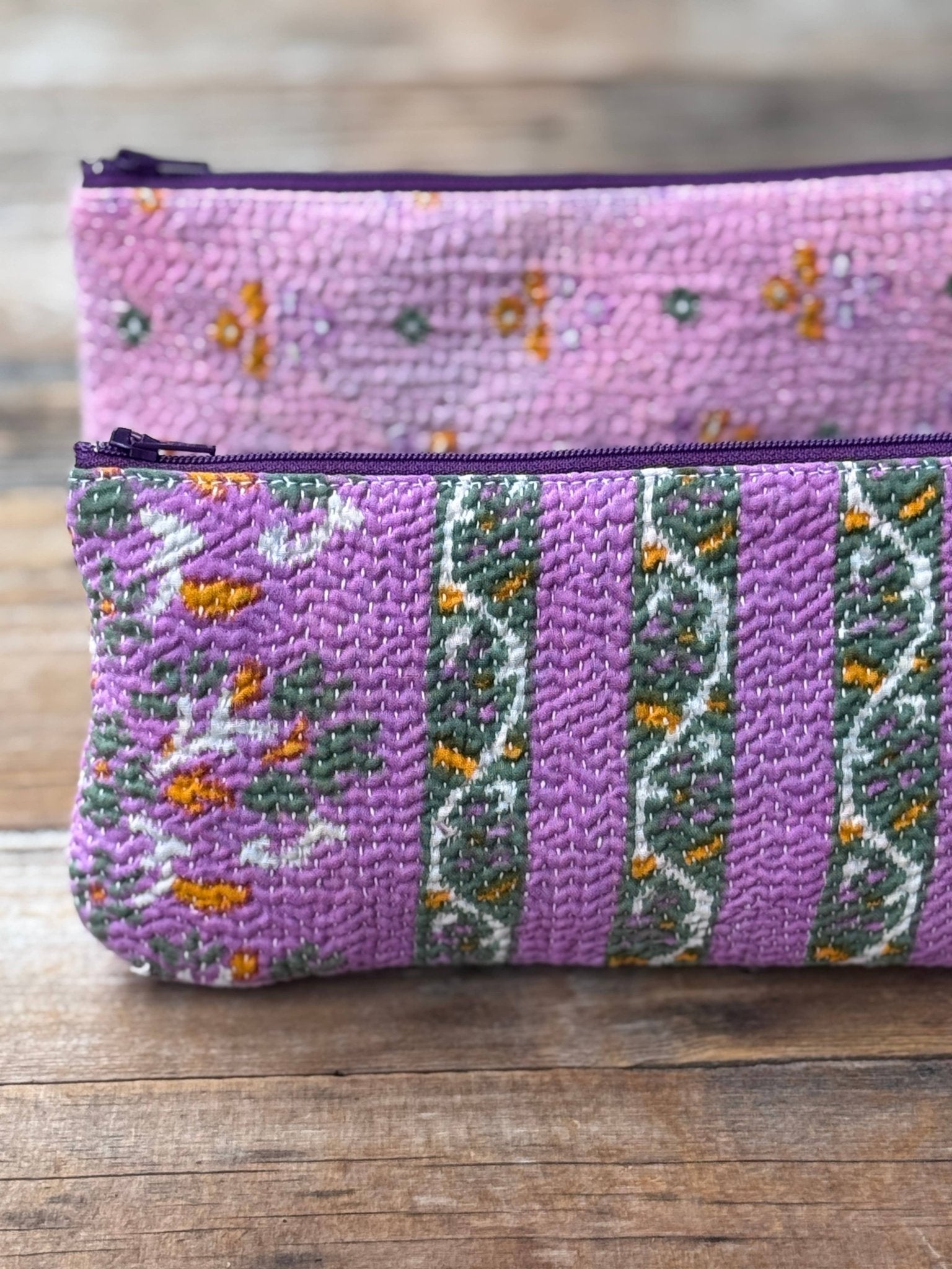 Pencil/Cosmetic Zip Case / Purple - From Juniper With Love