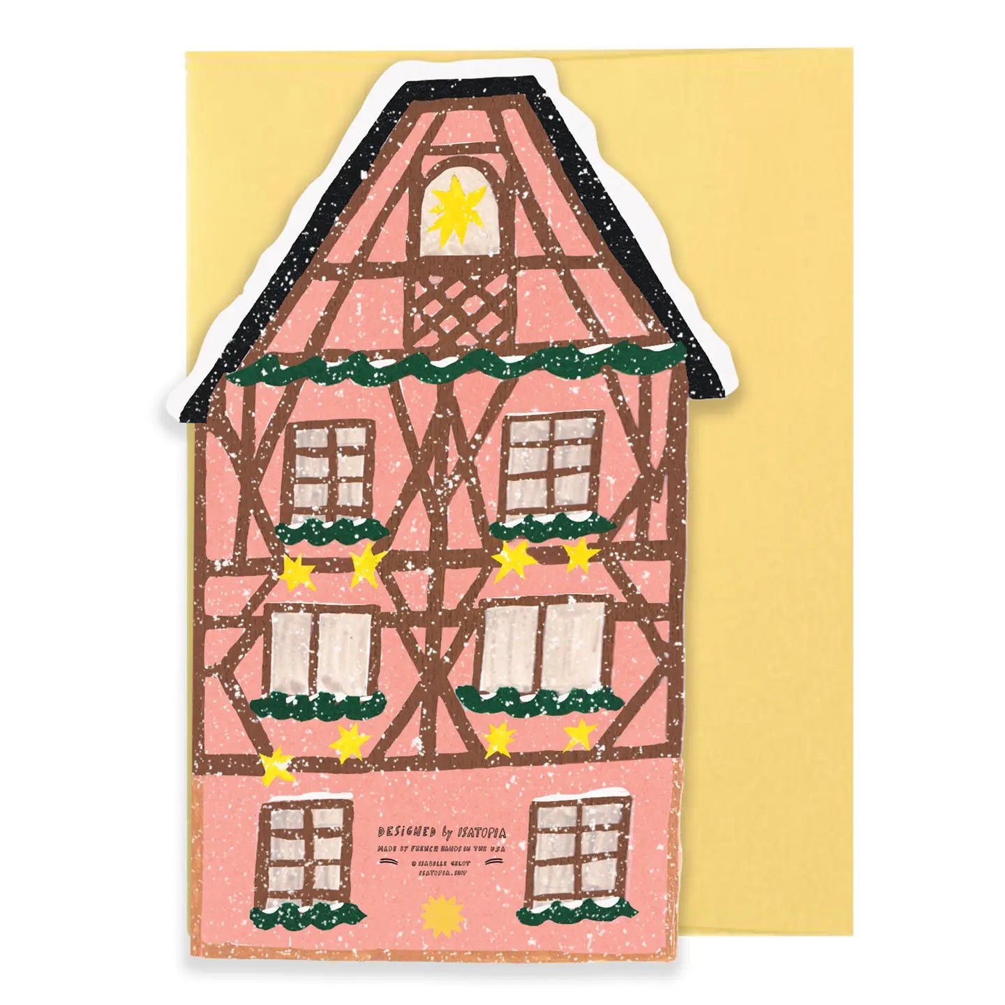 Pink Cottage Die Cut Card - From Juniper With Love