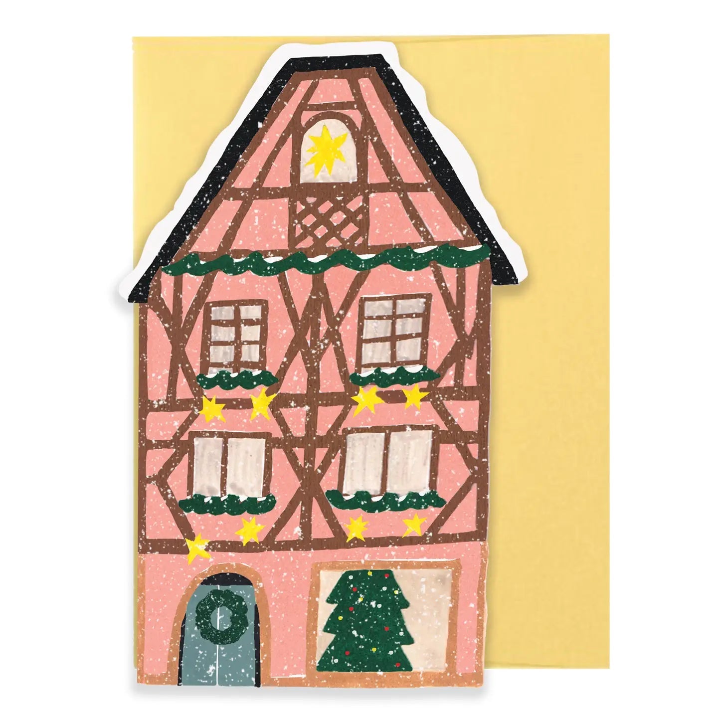 Pink Cottage Die Cut Card - From Juniper With Love