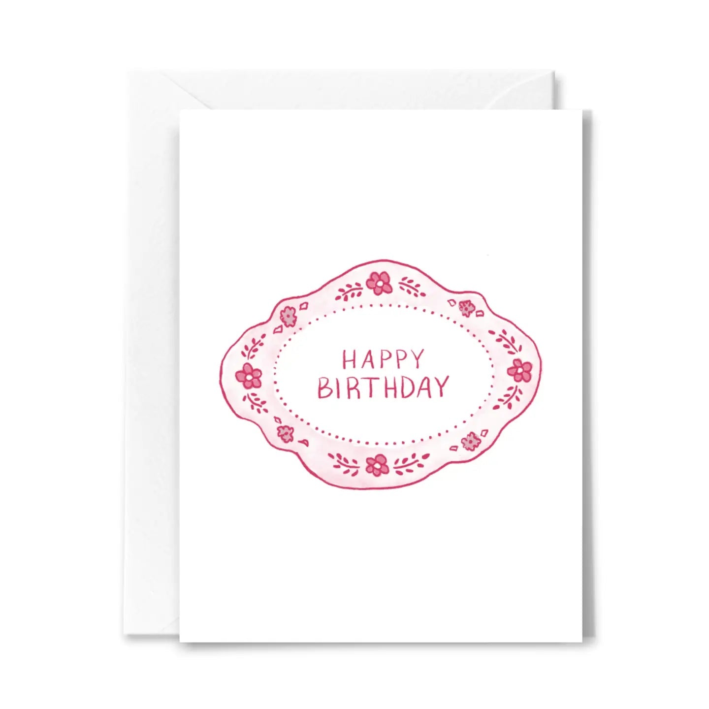 Pink Floral Frame Birthday Card - From Juniper With Love