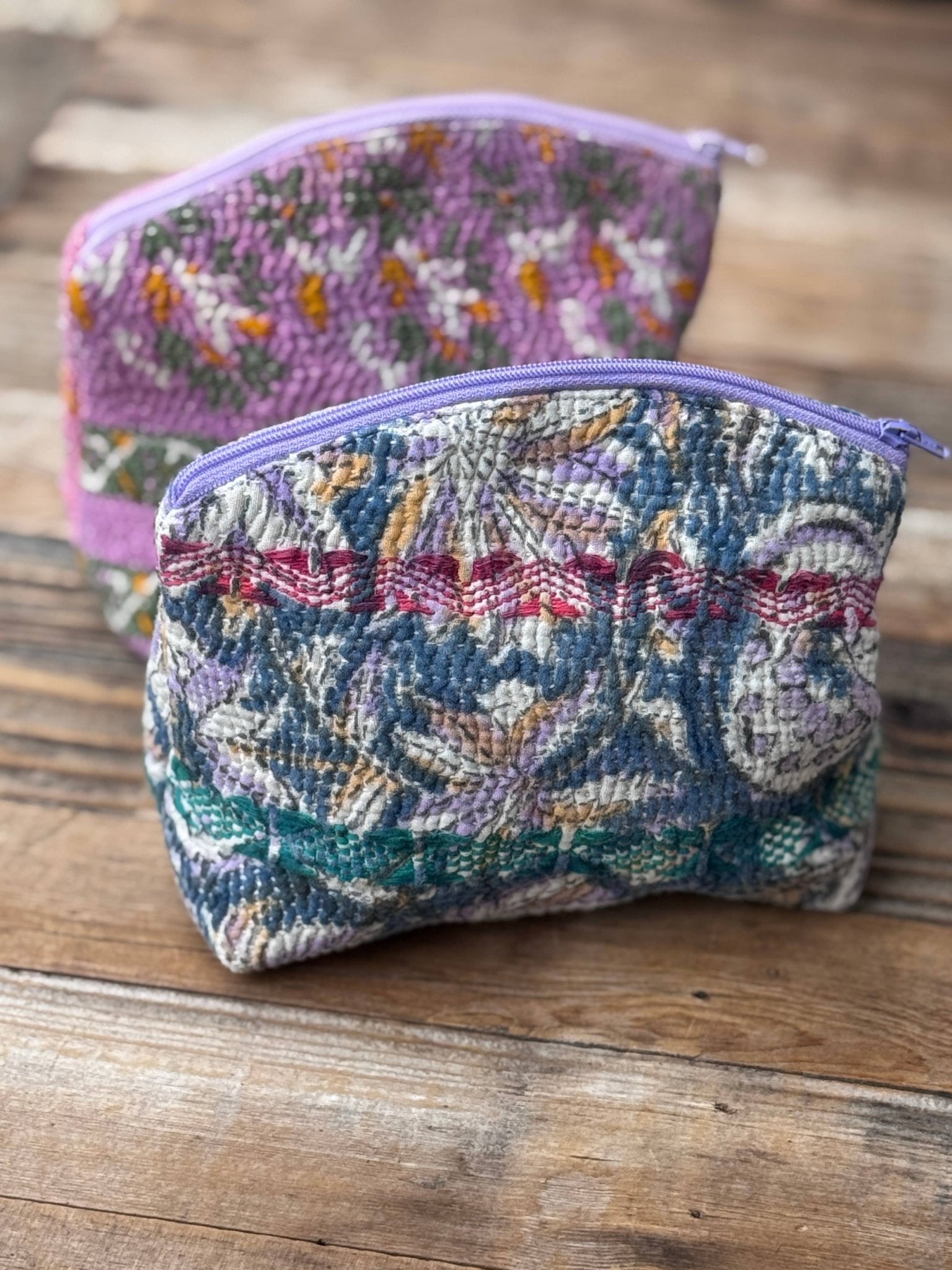 Retreat Makeup Zip Travel Bag / Blue - From Juniper With Love