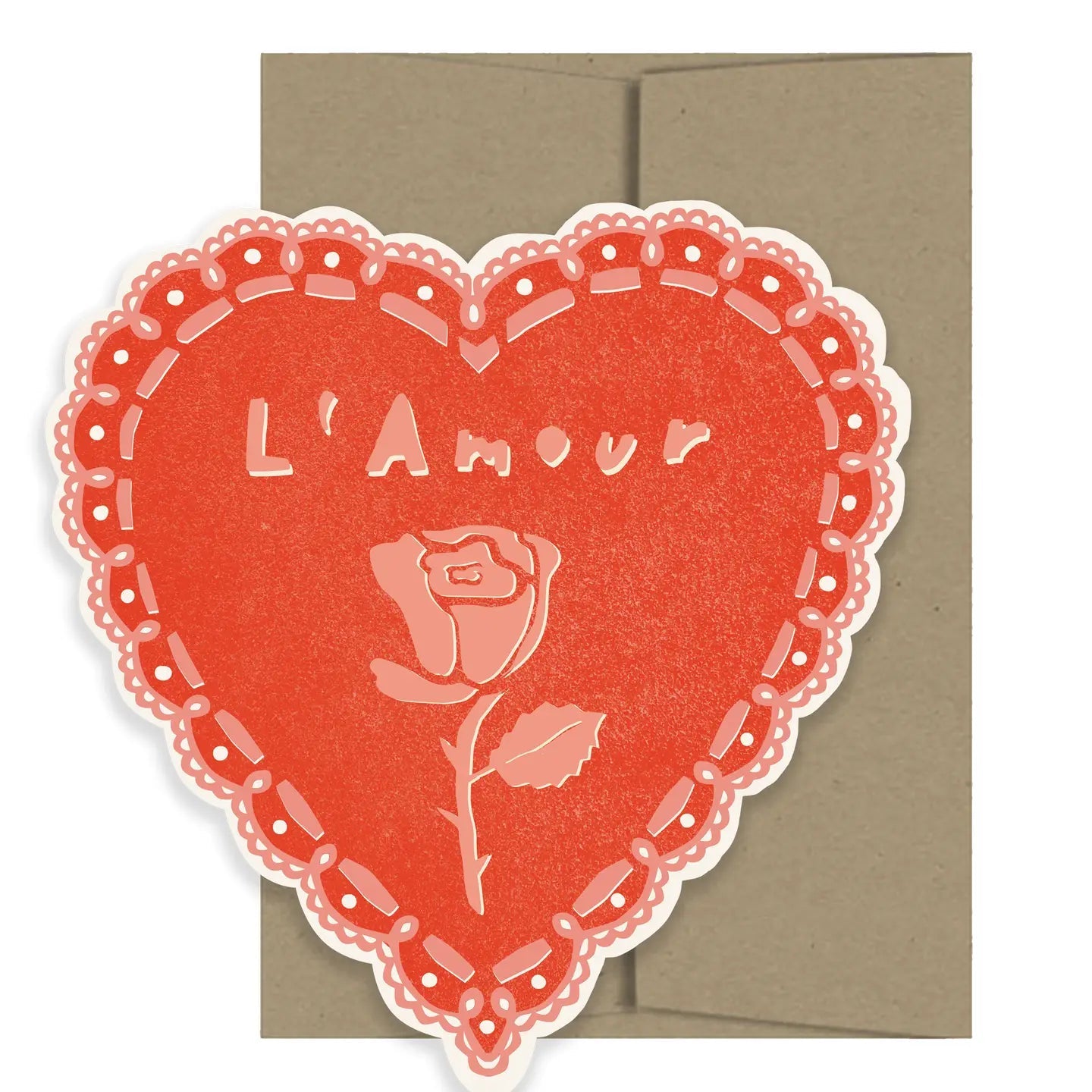 Rose Heart Amour Card - From Juniper With Love