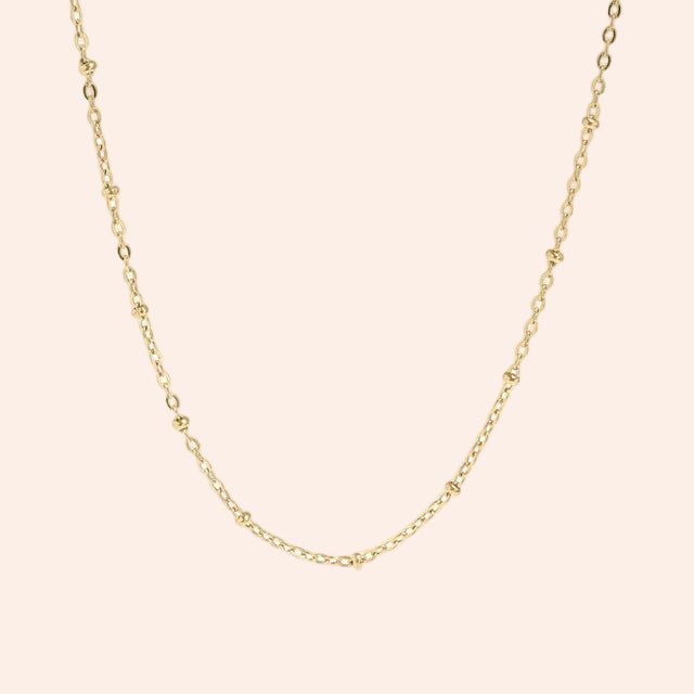 Satellite Chain Necklace gold by From Juniper With Love, delicate gold-tone chain