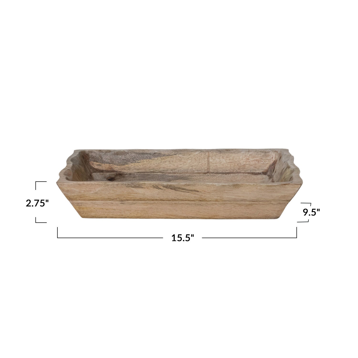 Scalloped Edge Wood Tray - From Juniper With Love