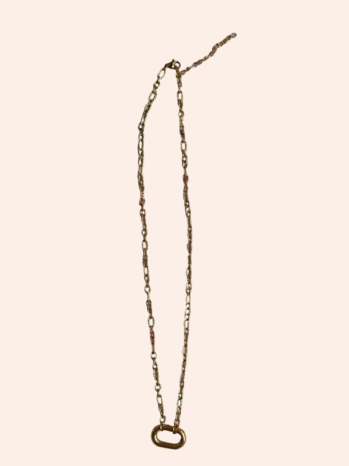 From Juniper With Love Signature Chain / Classic Rolo necklace in gold with delicate chain and oval ring pendant