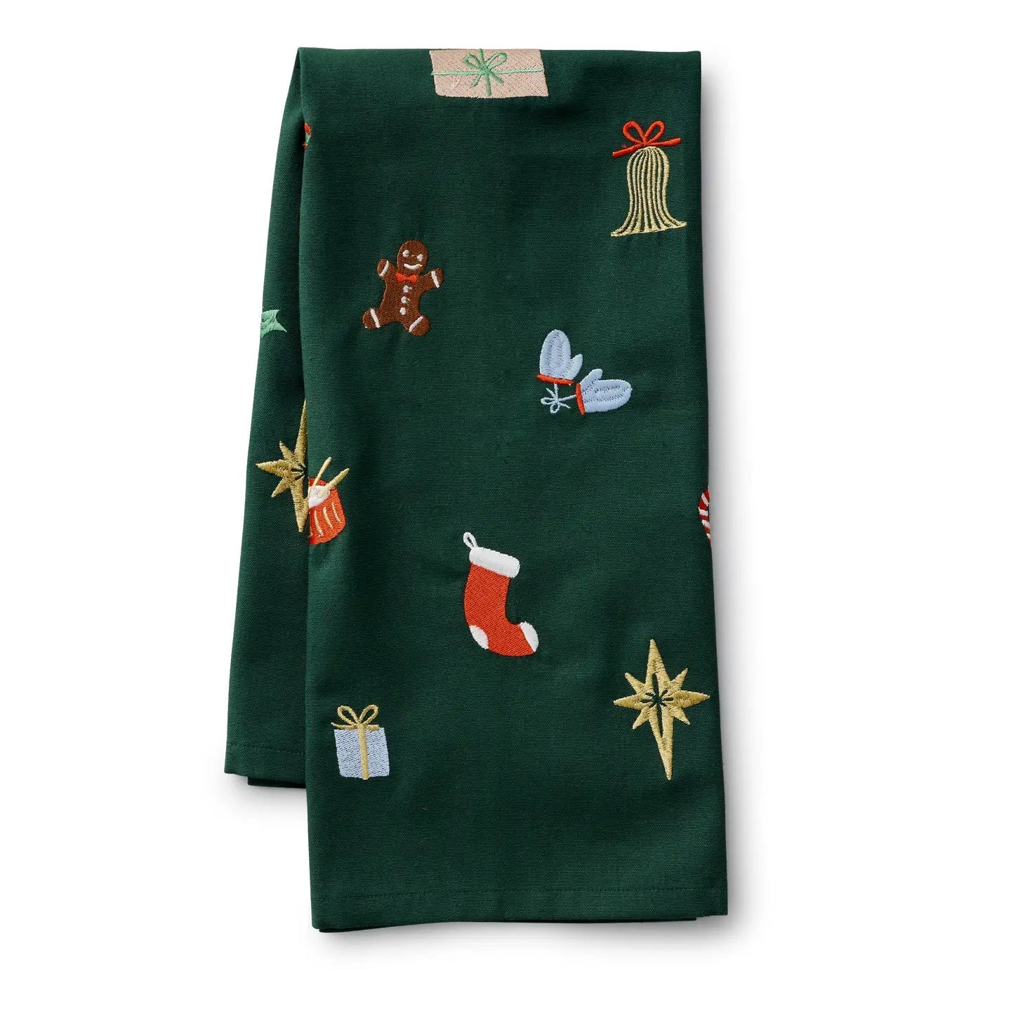 Signs of the Season Embroidered Tea Towel - From Juniper With Love