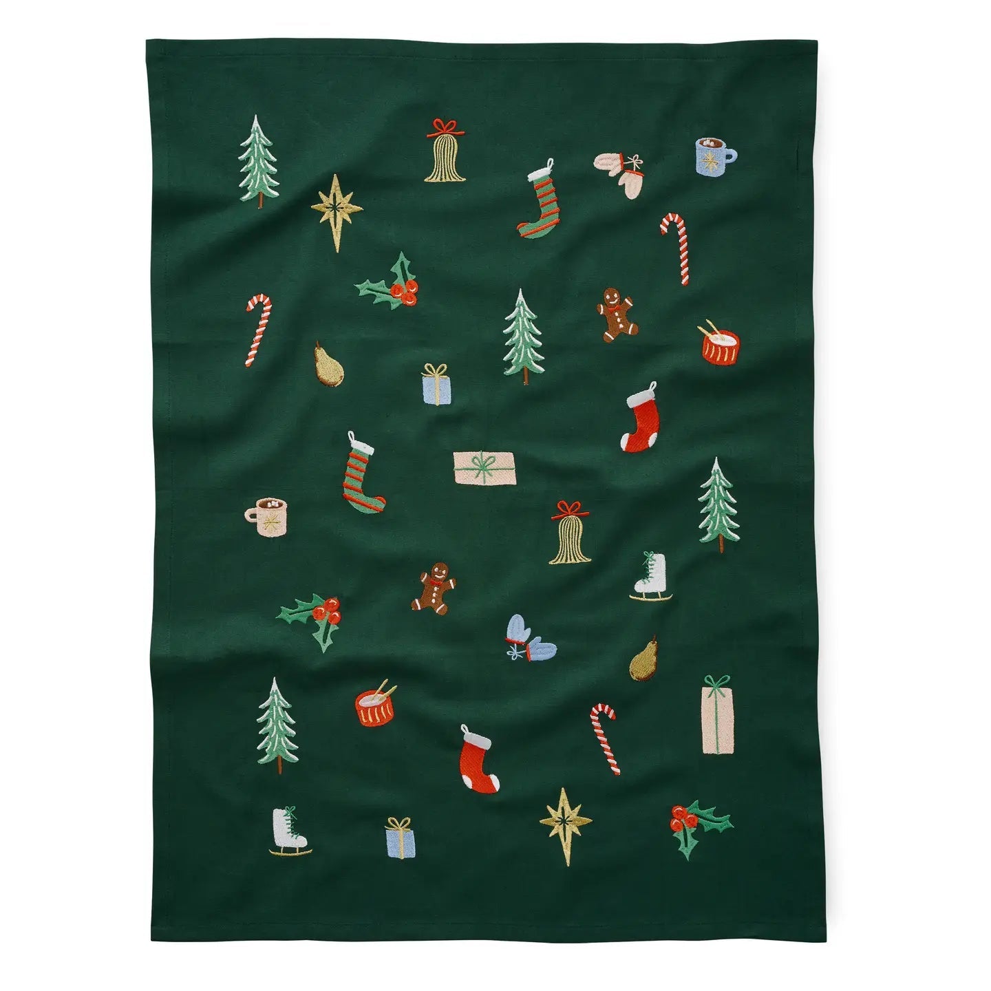 Signs of the Season Embroidered Tea Towel - From Juniper With Love