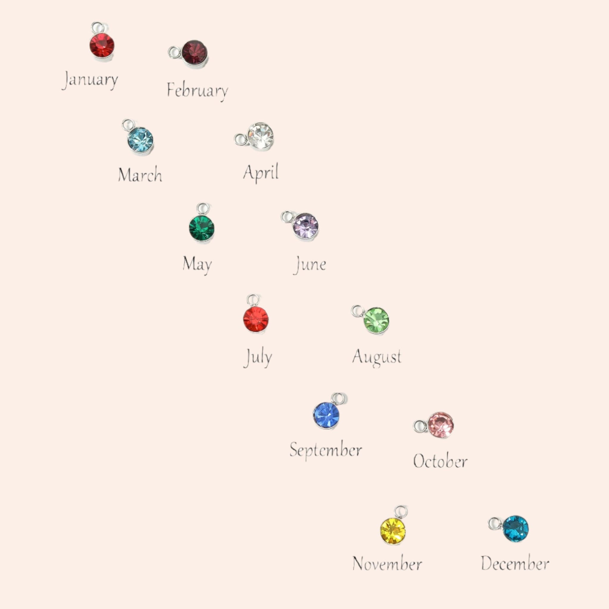 Silver Birthstone Charmies - From Juniper With Love