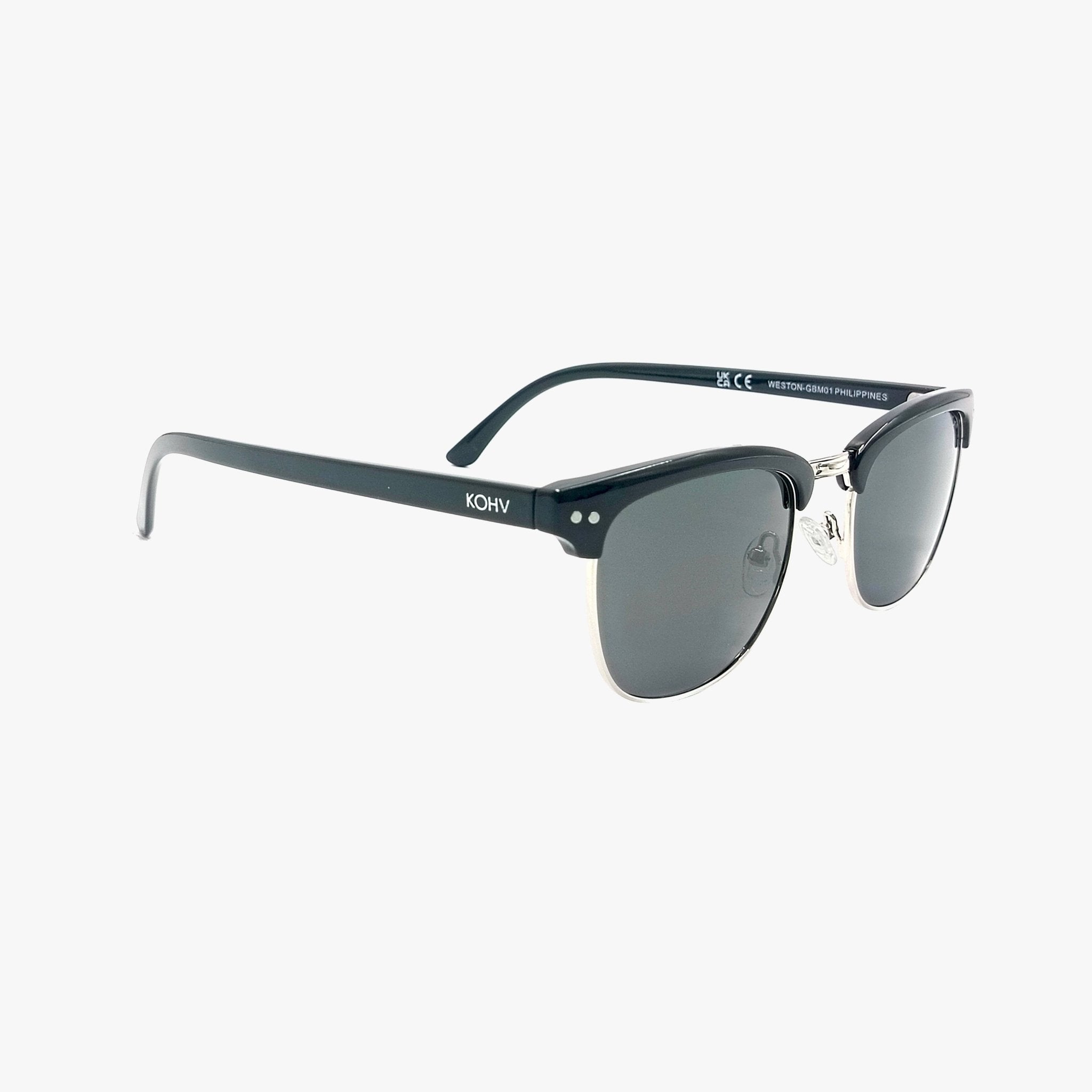 Weston Midnight Chrome Polarized Rimless Sunglasses - From Juniper With Love