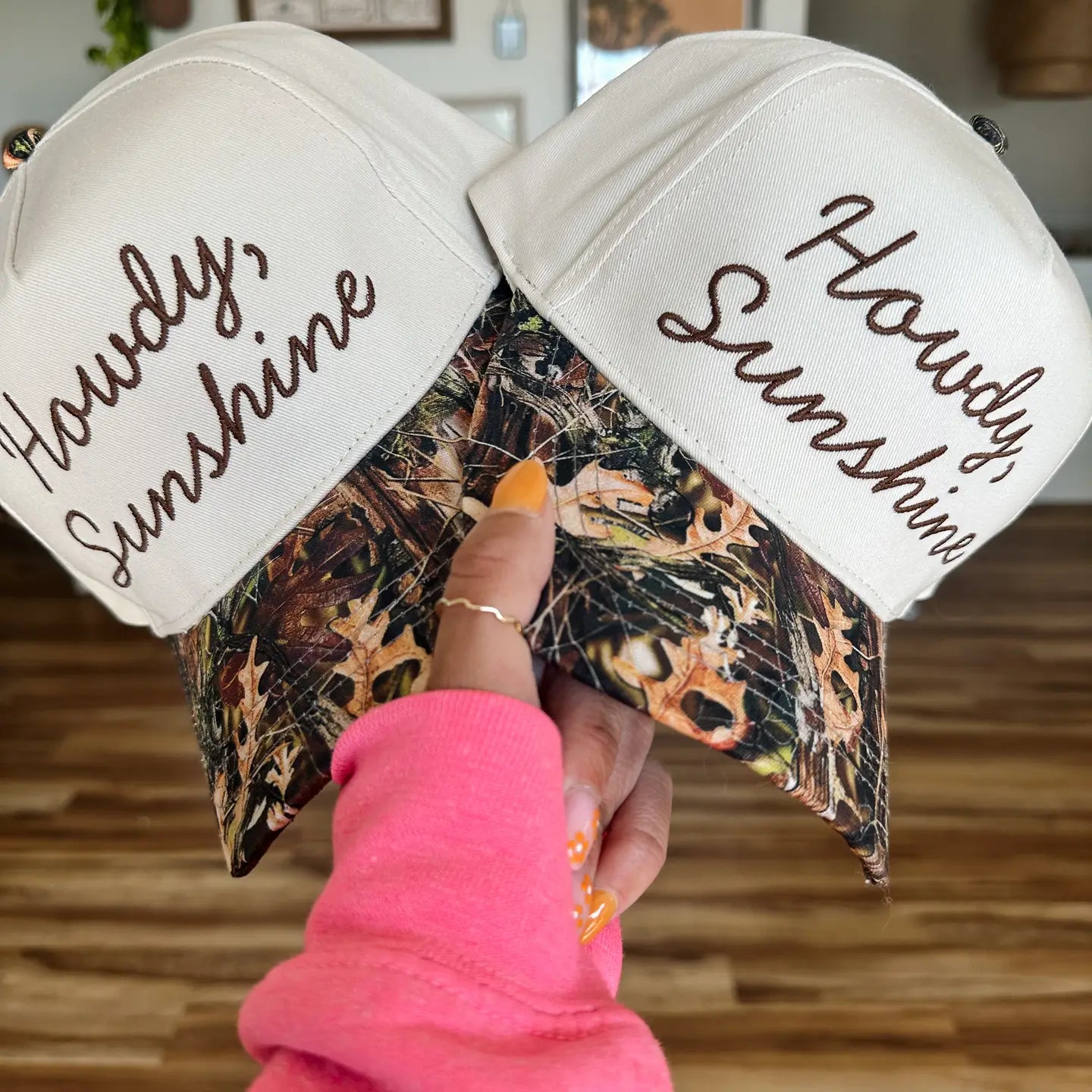 Howdy, Sunshine Camo Embroidered Hat