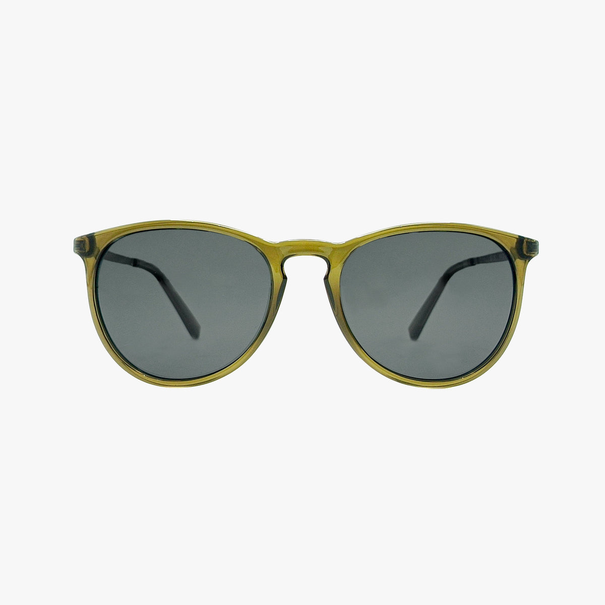 Hale Olive Polarized Round Sunglasses