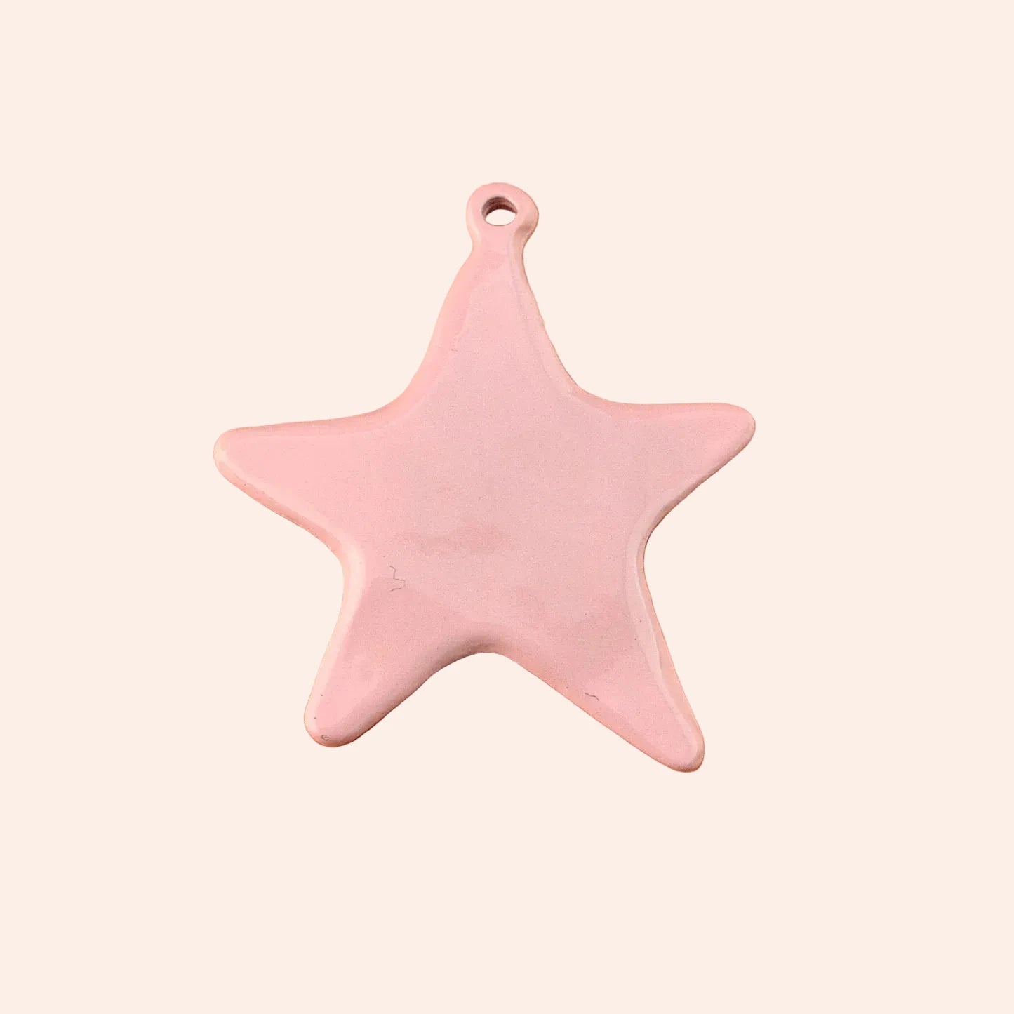 Pink Artisan Star Charmie charm bar pendant with top loop, From Juniper With Love jewelry findings