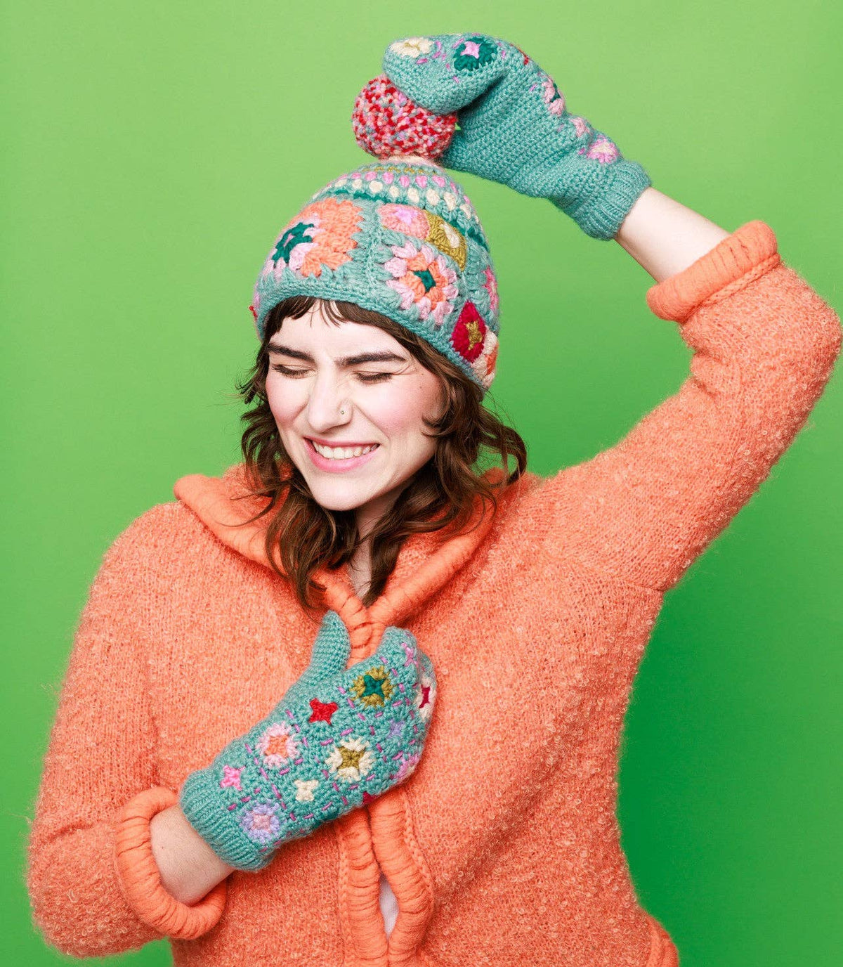 Woodstock Crochet Hat / Turquoise