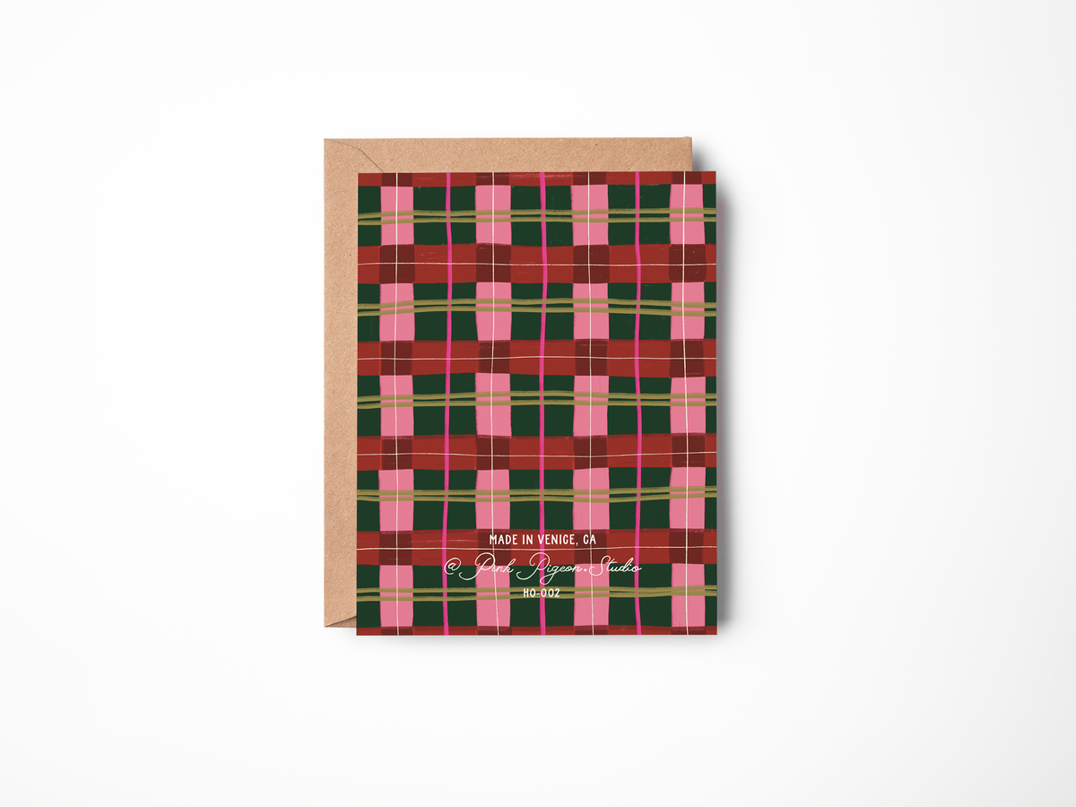 Merry and Bright Plaid Card