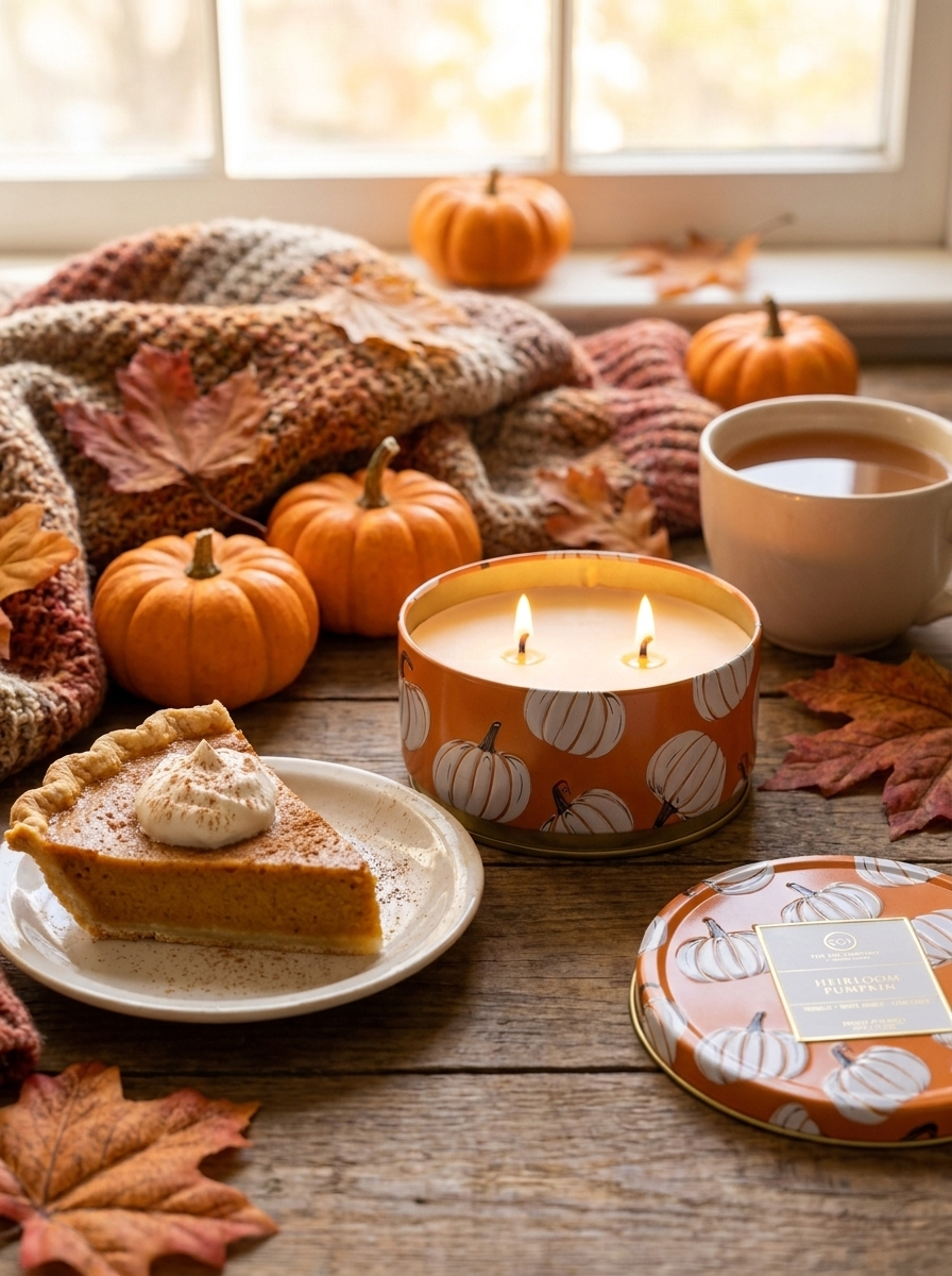 Heirloom Pumpkin Embossed Luxe 12oz Tin