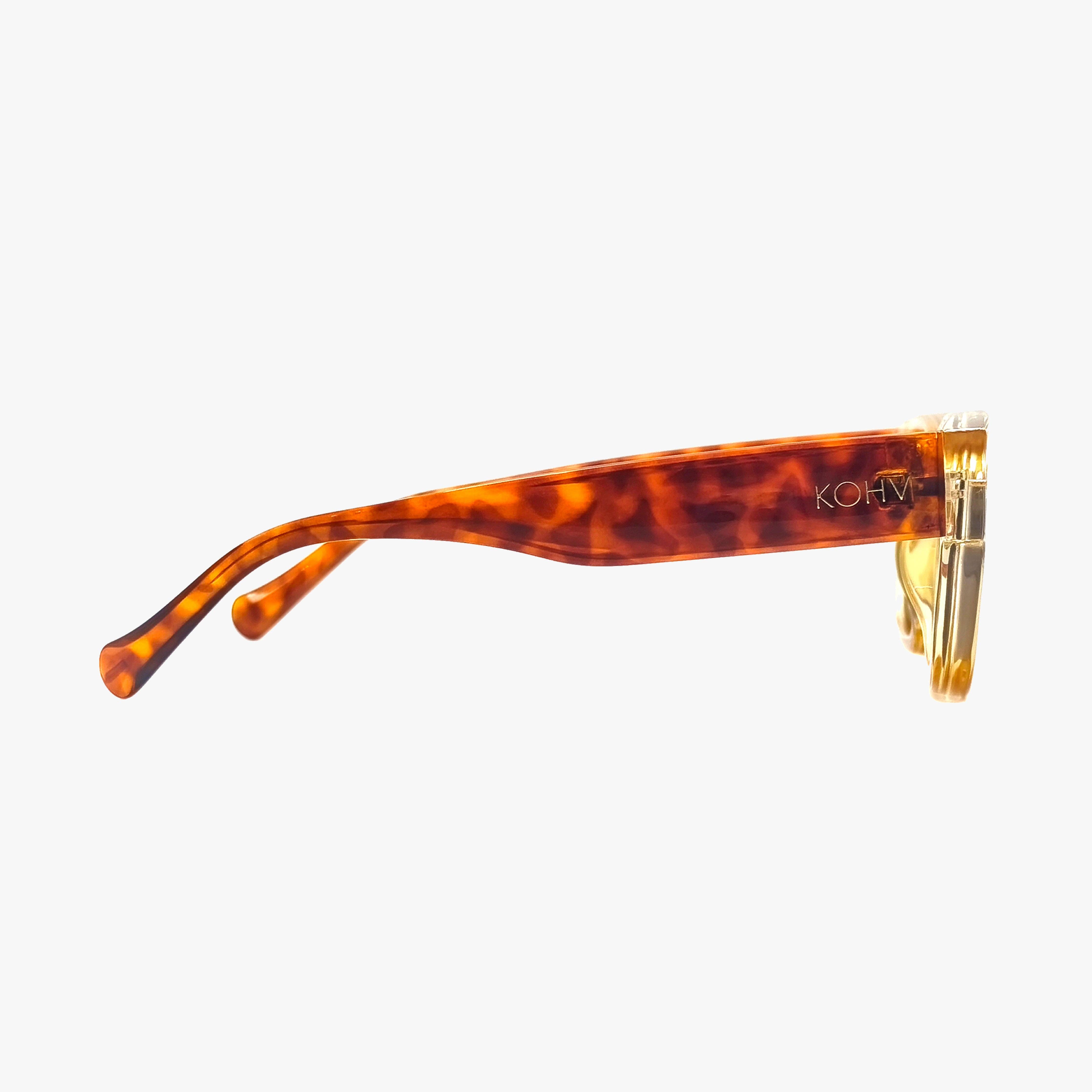 Mod Champagne Polarized Square Designer Sunglasses