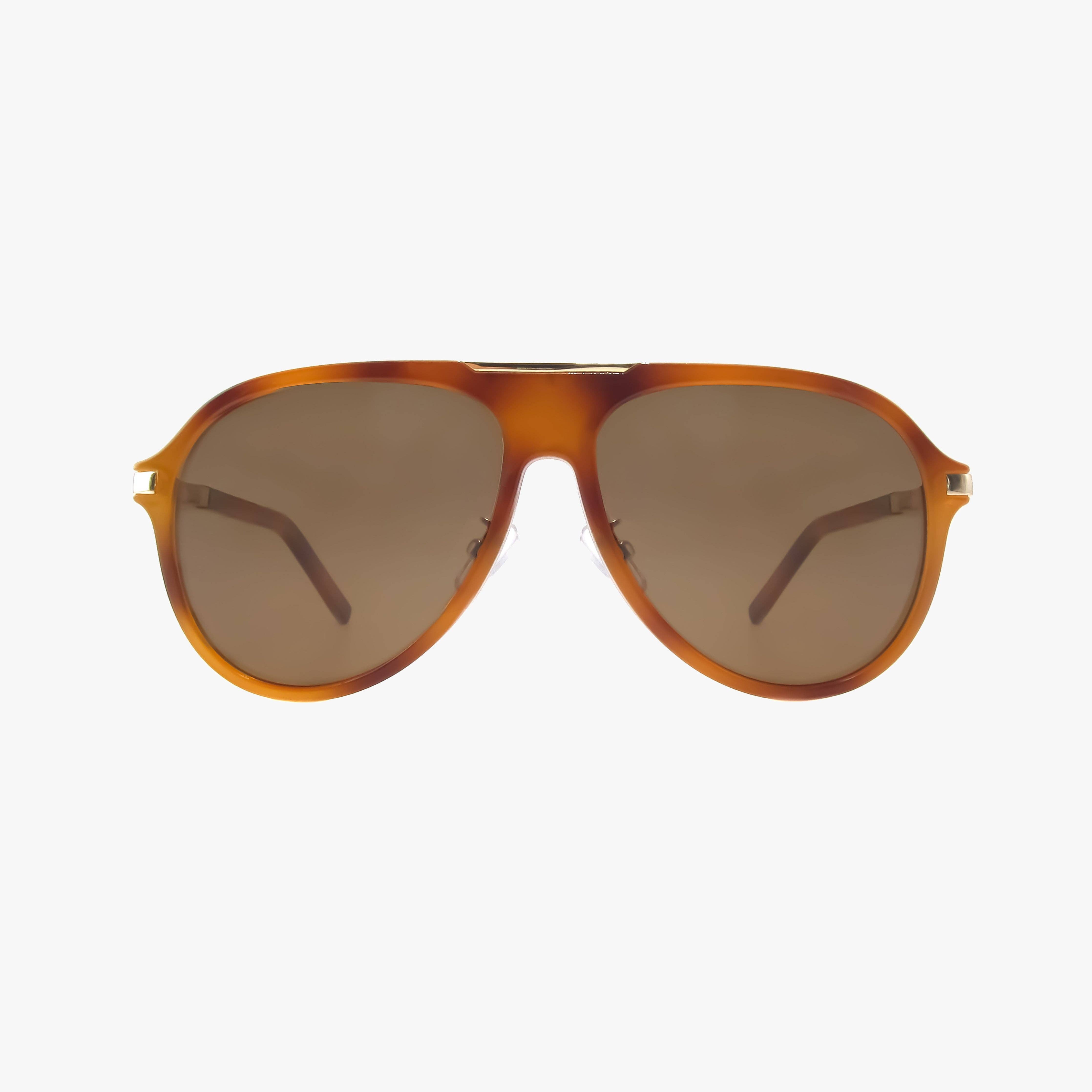 Aura Honey Tortoise Polarized Aviator Sunglasses