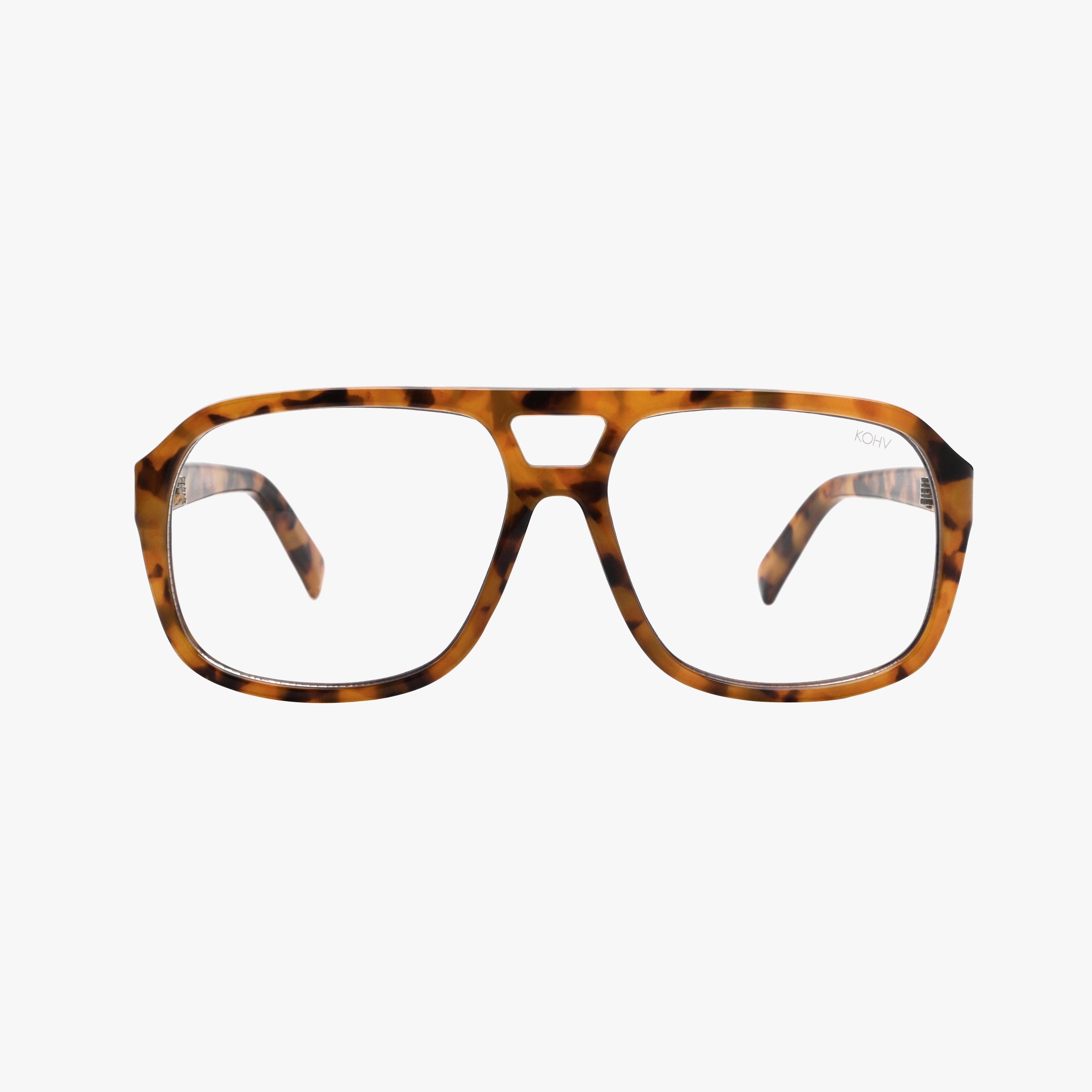Summit Blue Light Square Aviator Glasses