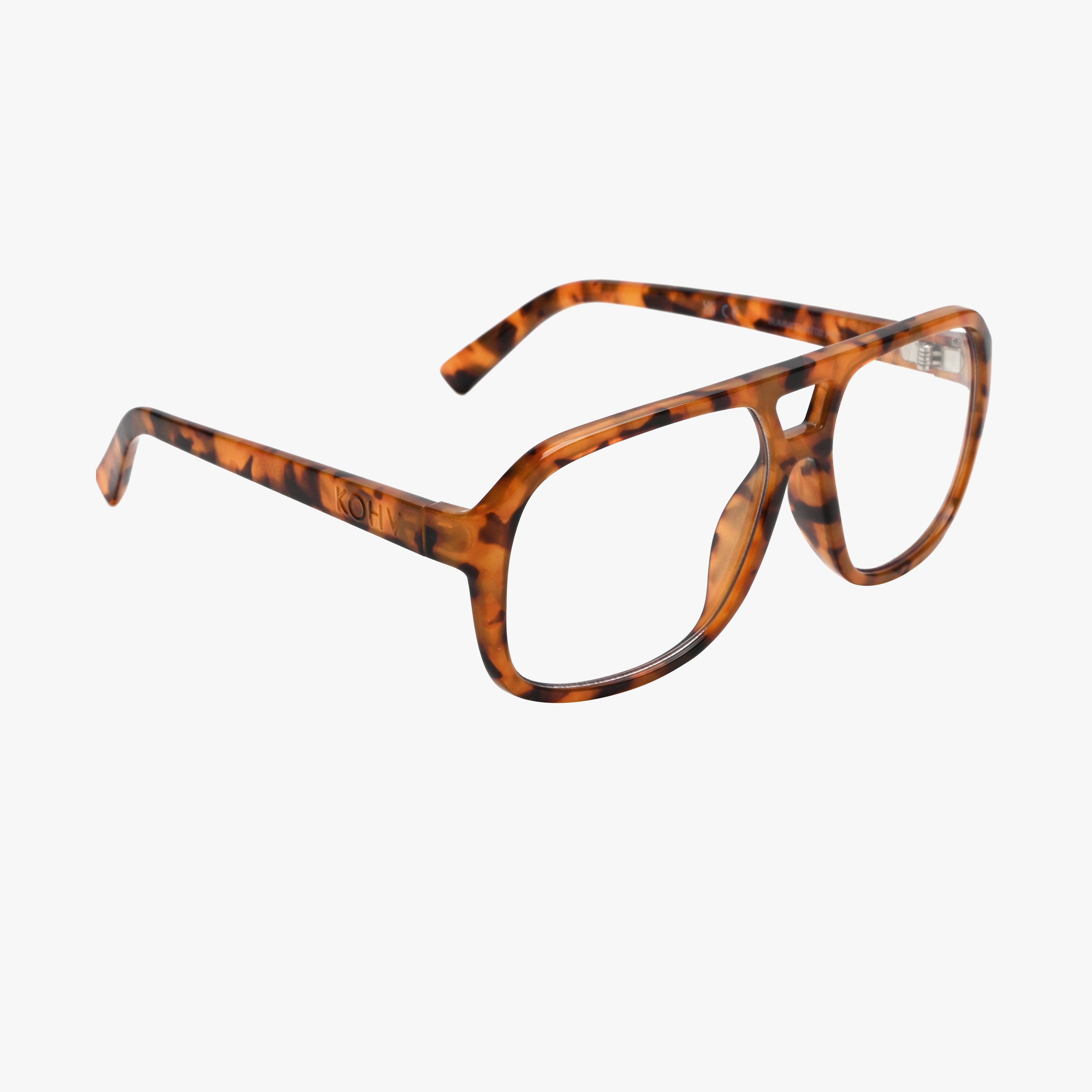 Summit Blue Light Square Aviator Glasses