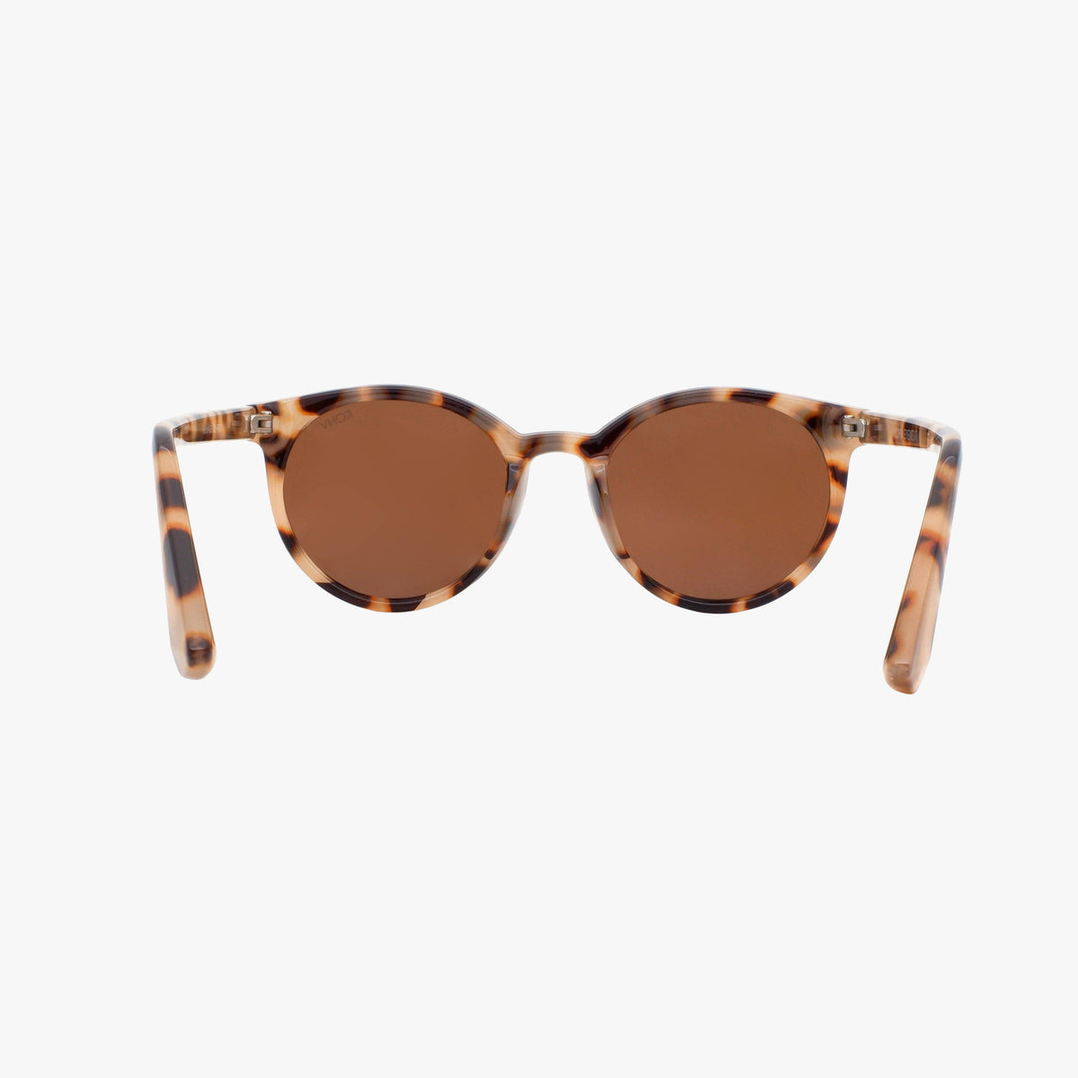 Heron Latte Tortoise Polarized Round Sunglasses