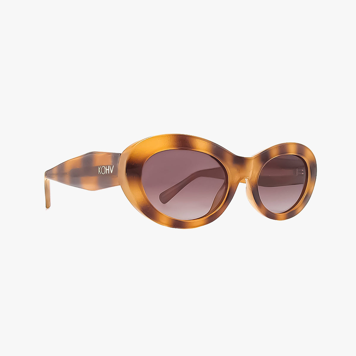 Cora Milky Tortoise Polarized Oval Round Sunglasses