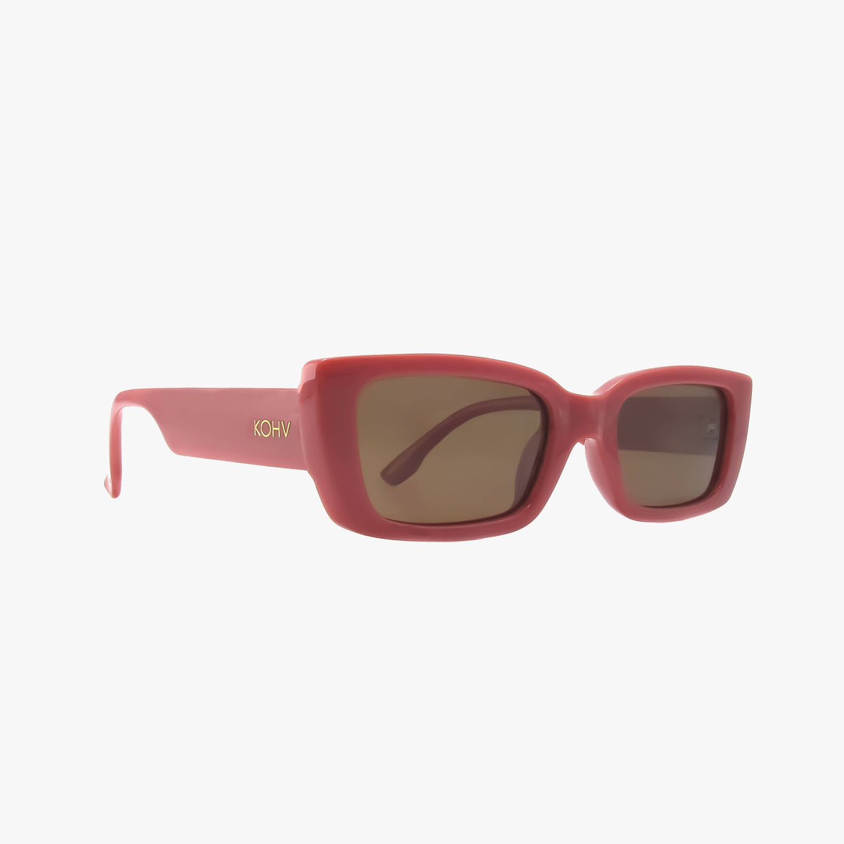 Haven Rose Clay Polarized Rectangle Sunglasses