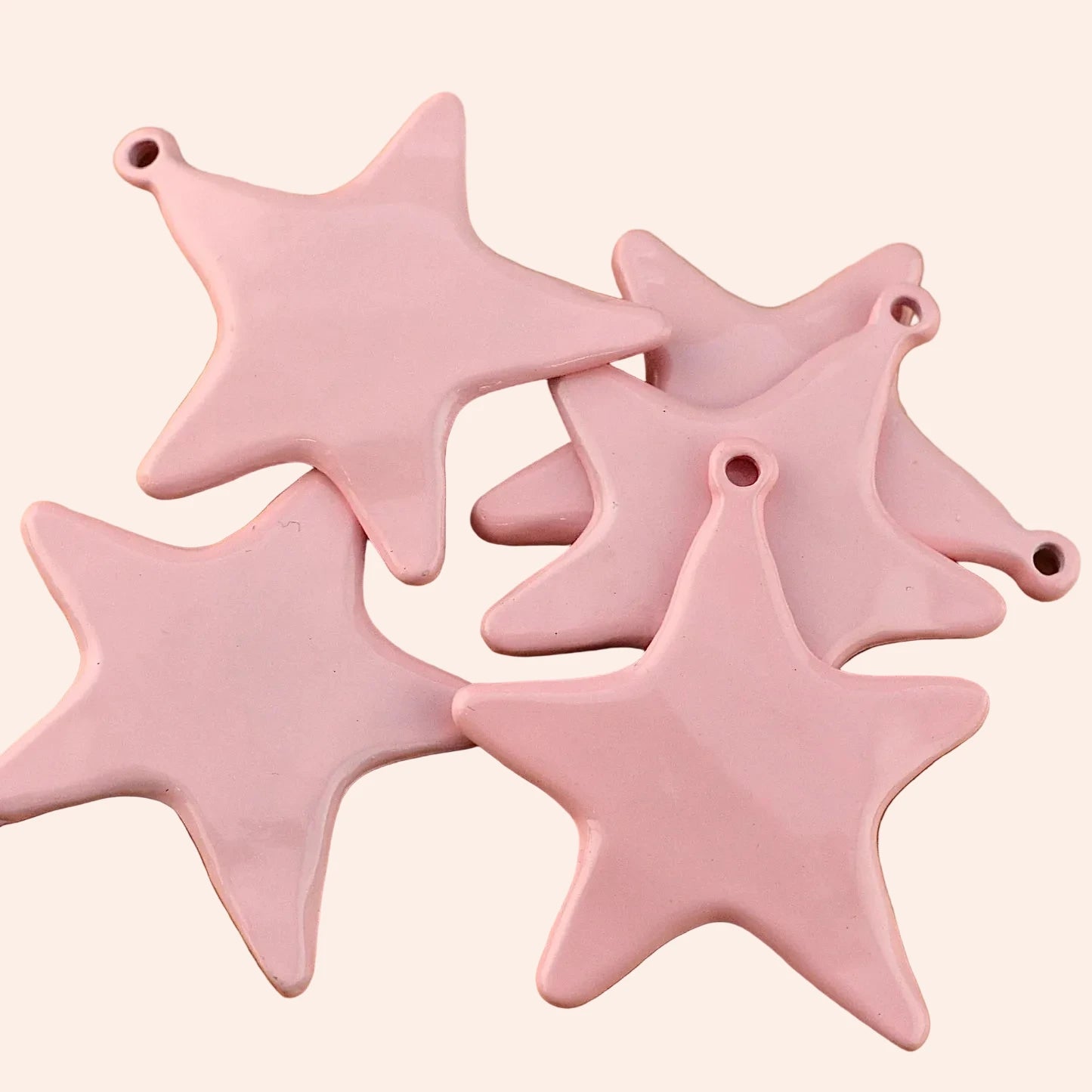 Pink Artisan Star Charmie Bar charms, star-shaped jewelry findings.