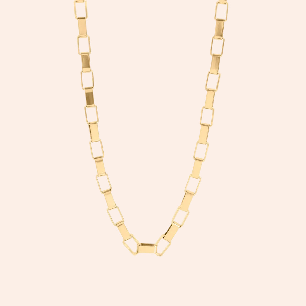 Chunky Paperclip Chain Necklace / Gold