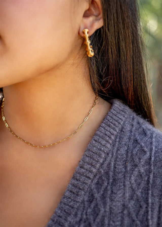 Paperclip Chain Necklace / Gold 2.5mm