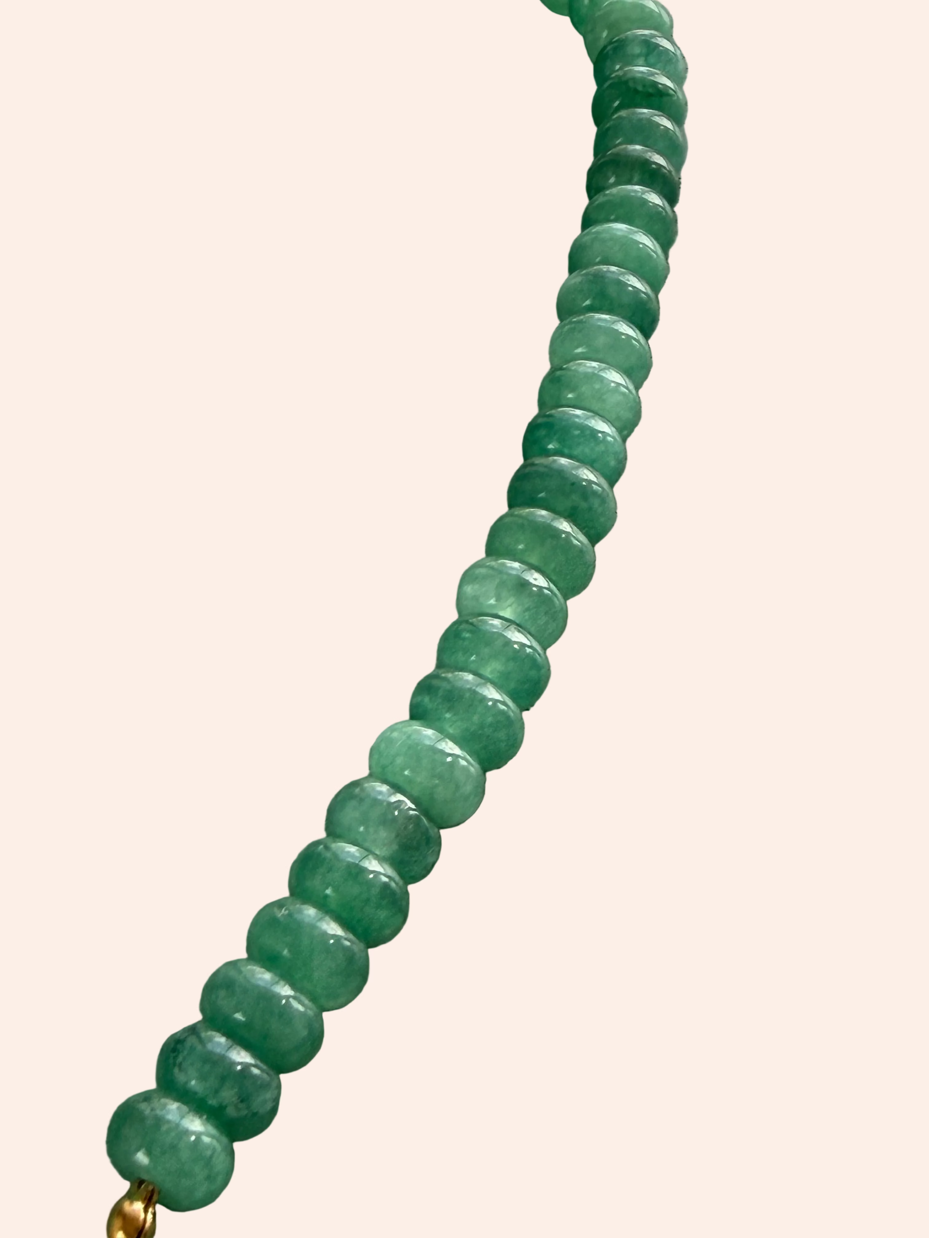 Keepsake Strand Necklace Evergreen with green glass beads by From Juniper With Love