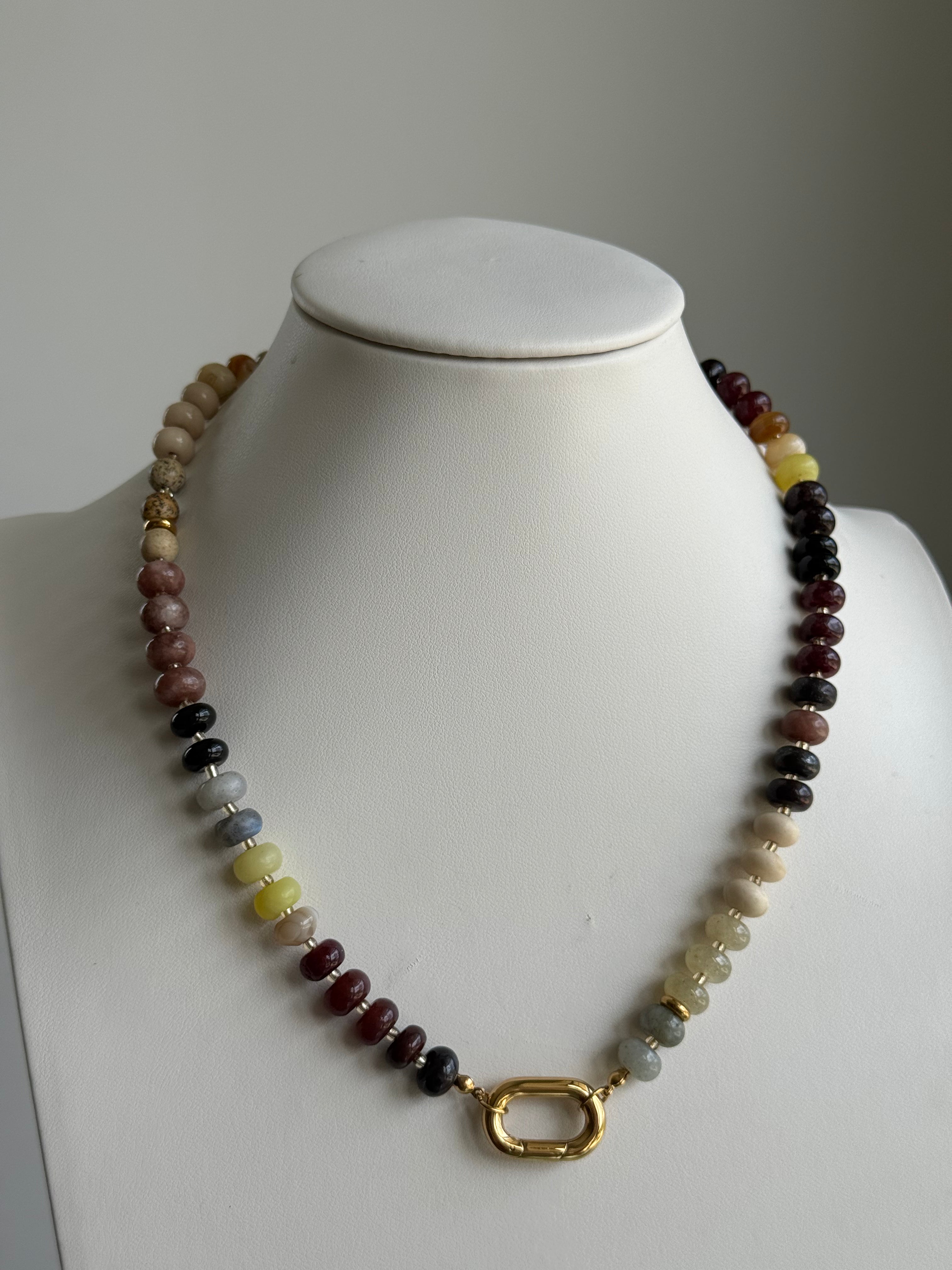 Keepsake Strand Necklace by From Juniper With Love; multicolor gemstone beads and gold-tone hardware