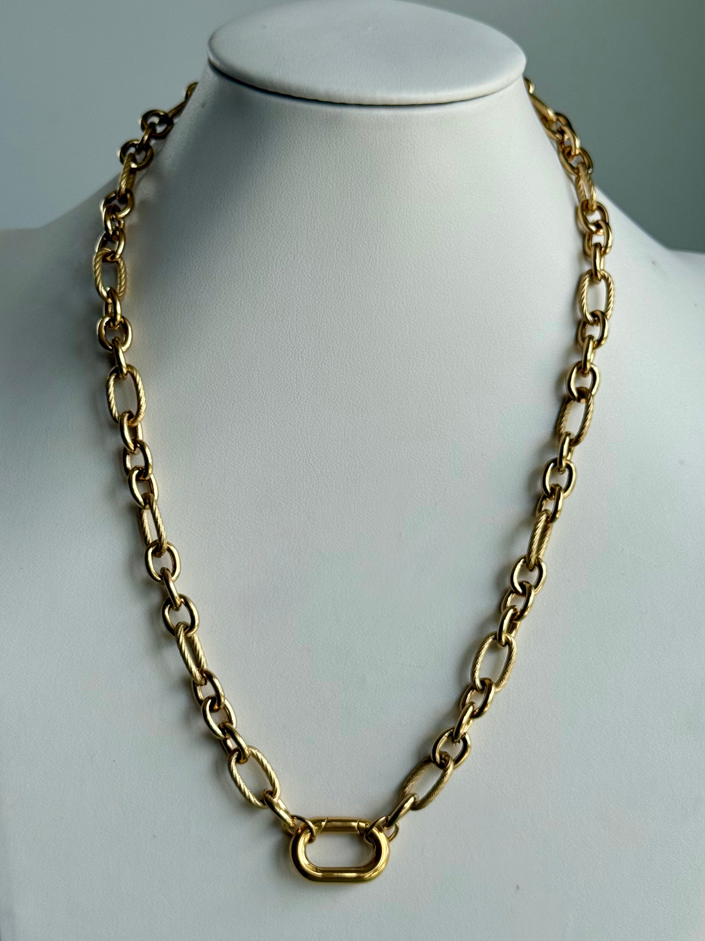 Signature Chain / Gilded Rope necklace, gold-tone double-strand links
