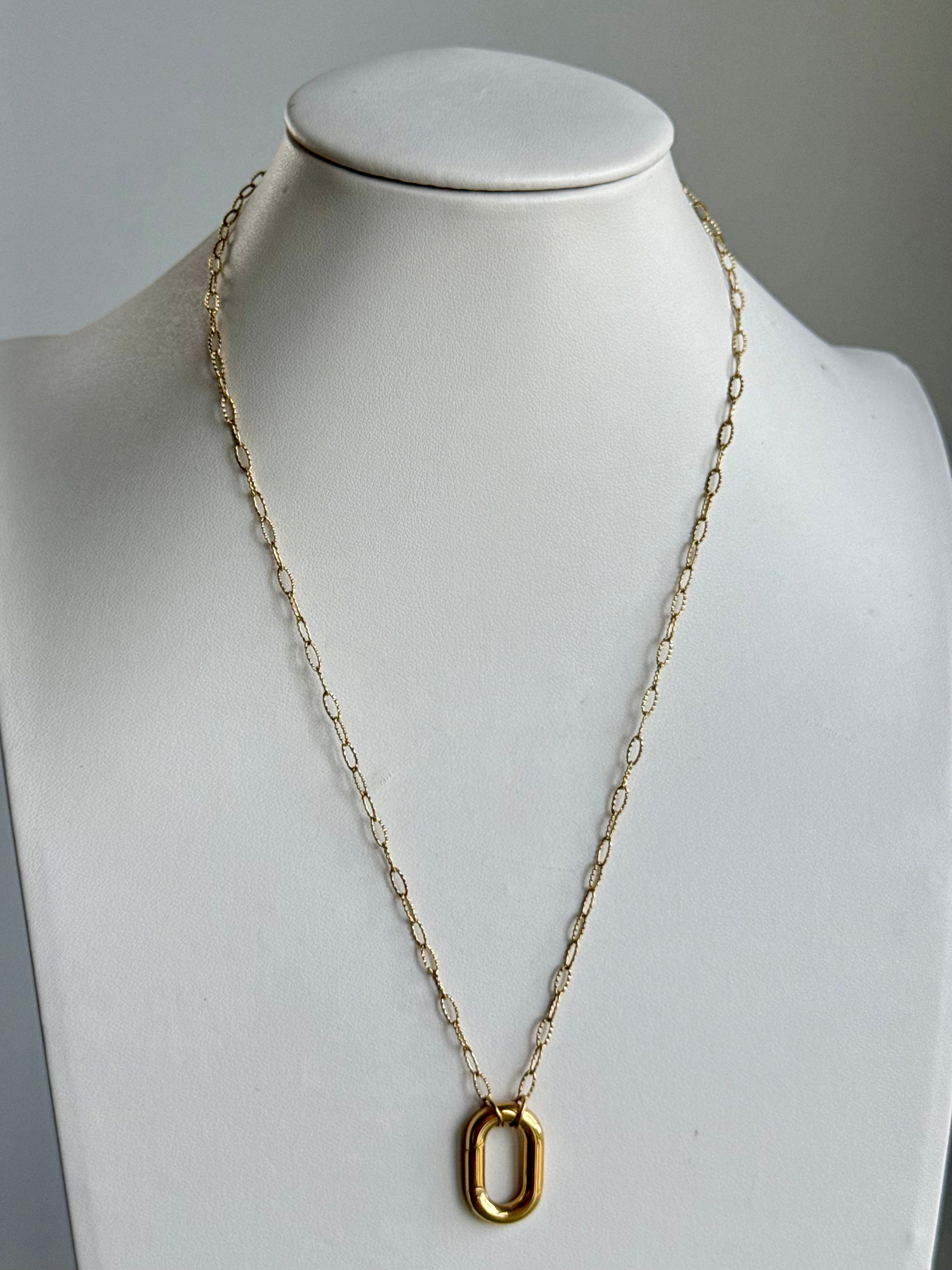 From Juniper With Love Signature Chain necklace with gold-tone paperclip pendant