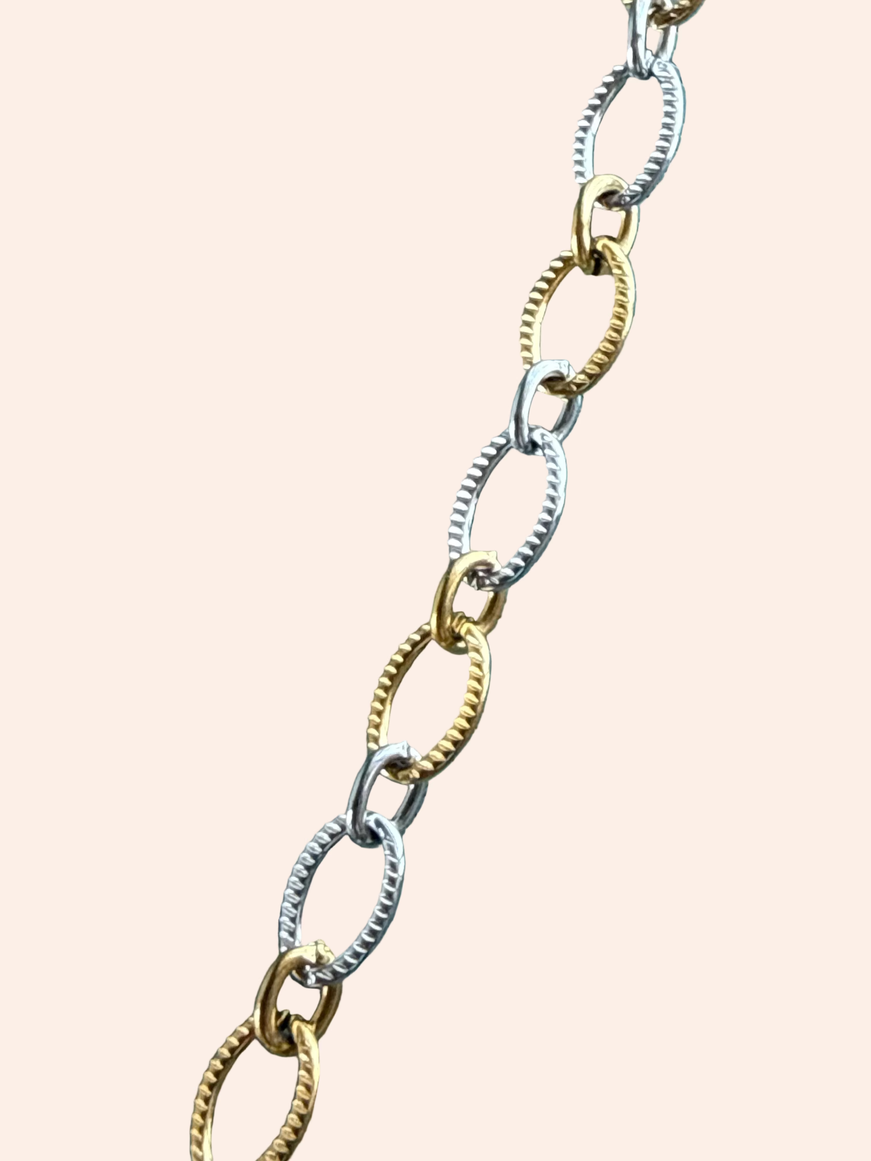 Signature Chain / Mixed Metal Muse necklace in silver and gold links by From Juniper With Love