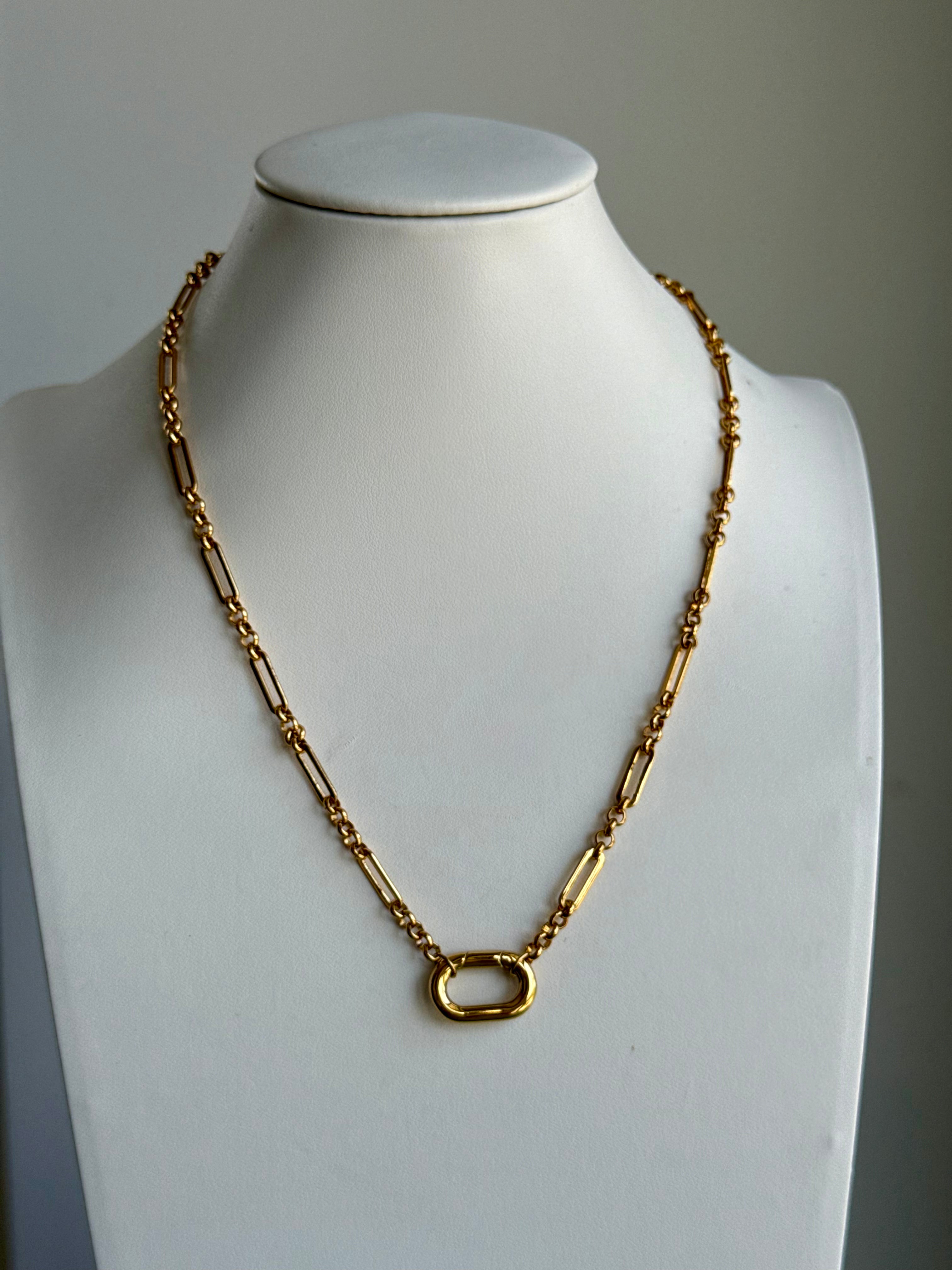 Signature Chain thin modern keepsake necklace by From Juniper With Love in gold